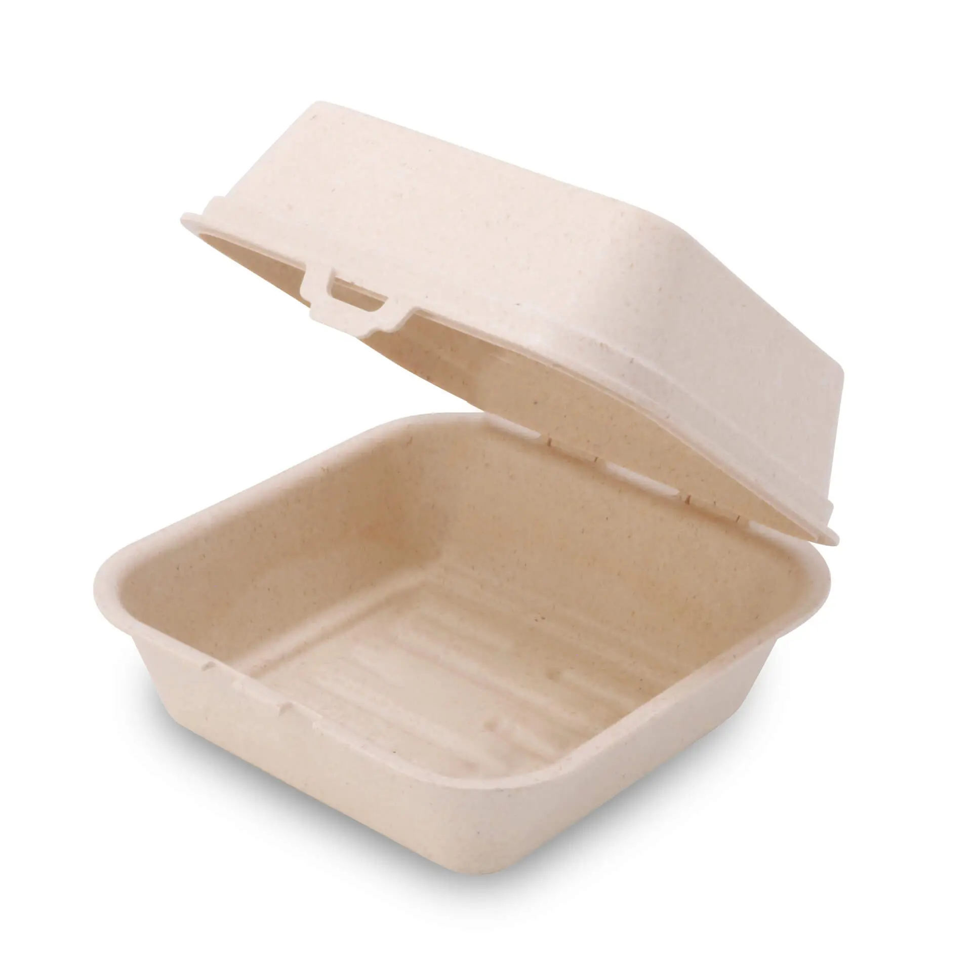 Herbruikbare burger-boxen "merways Box" 16 x 15 x 8,5 cm, cashew / crème-wit Herbruikbare burger-boxen "merways Box" 16 x 15 x 8,5 cm, cashew / crème-wit