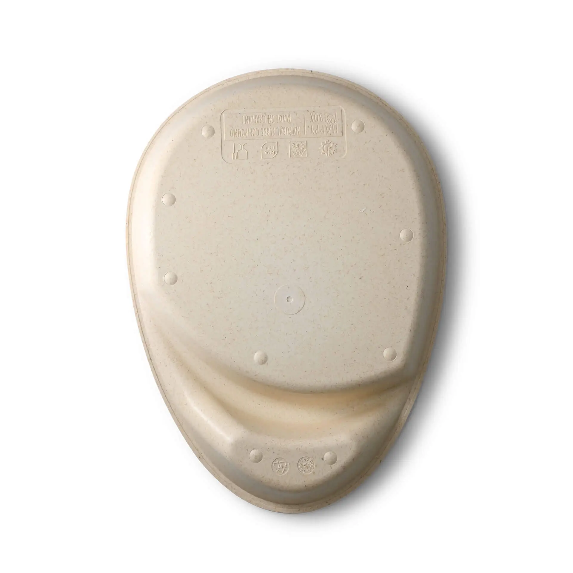 Herbruikbaar menu-bord "merways Plate" 27,5 x 20 x 3,5 cm, 2 kamers, druppelvormig, cashew / crème-wit dfc00848-mehrweg-menue-teller-merways-plate-275-x-20-x-35-cm-2-kammern-tropfenfoermig-cashew-creme-weiss-4