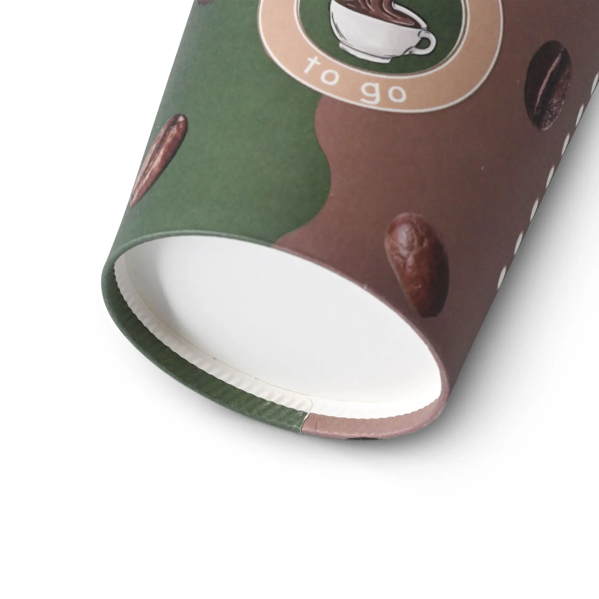Bedrukte papieren bekers "Koffie" 200 ml / 8 oz, Ø 80 mm