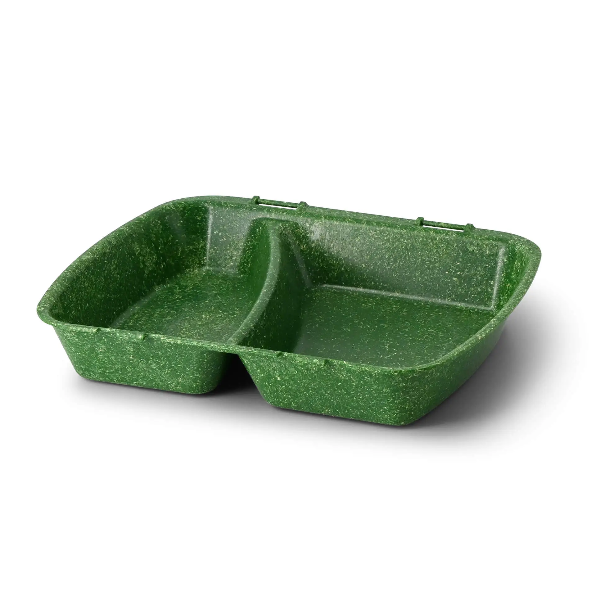 | 2 VOOR 1 | Herbruikbare menu-container "merways Box" 24,5 x 20 x 4,5 cm, 2 kamers, HP4/2, spinazie / donkergroen