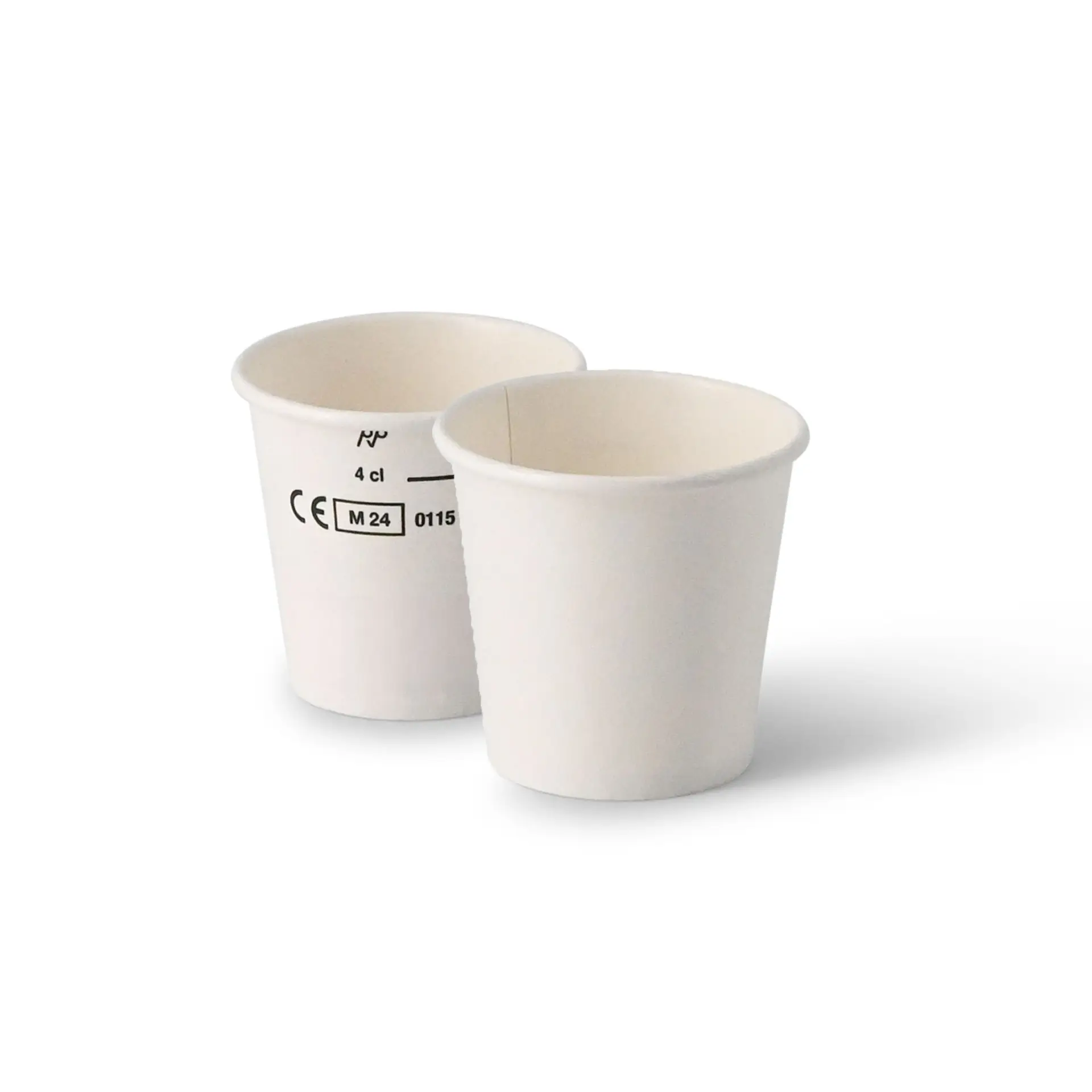 Shotbekers van papier, 40 ml / 1,5 oz, wit