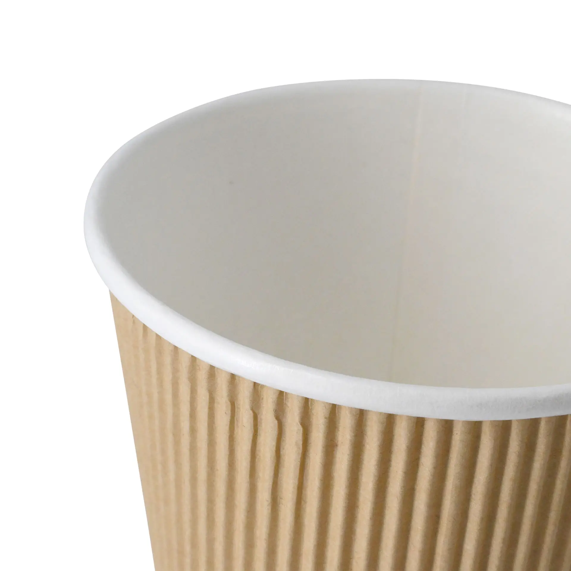 Soepbeker to go van karton (bio-gecoat), geribbeld, 500 ml / 19 oz, Ø 116 mm, bruin