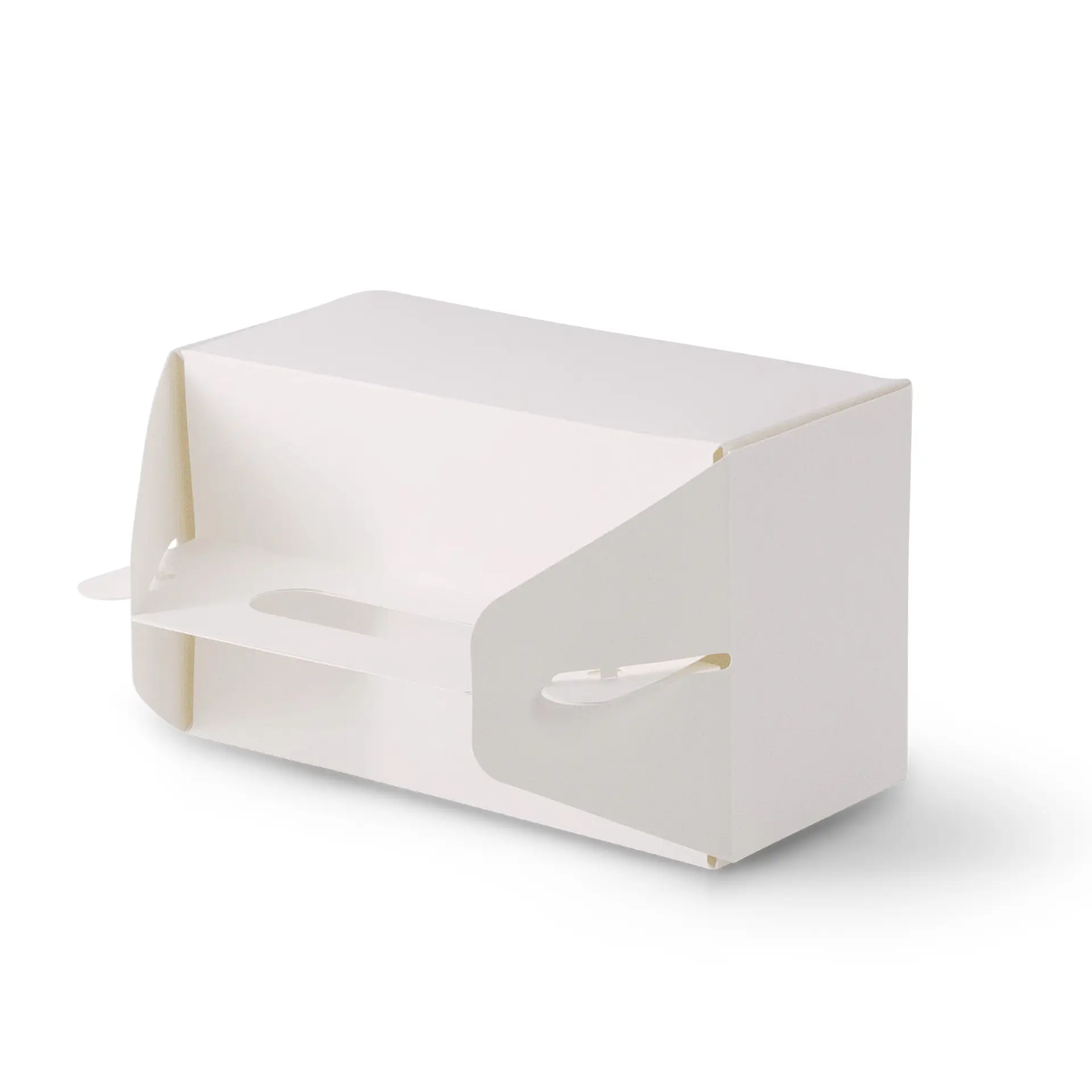 Kartonnen taartdoos met handvat S, 18 x 11 x 9 cm, wit, opvouwbaar