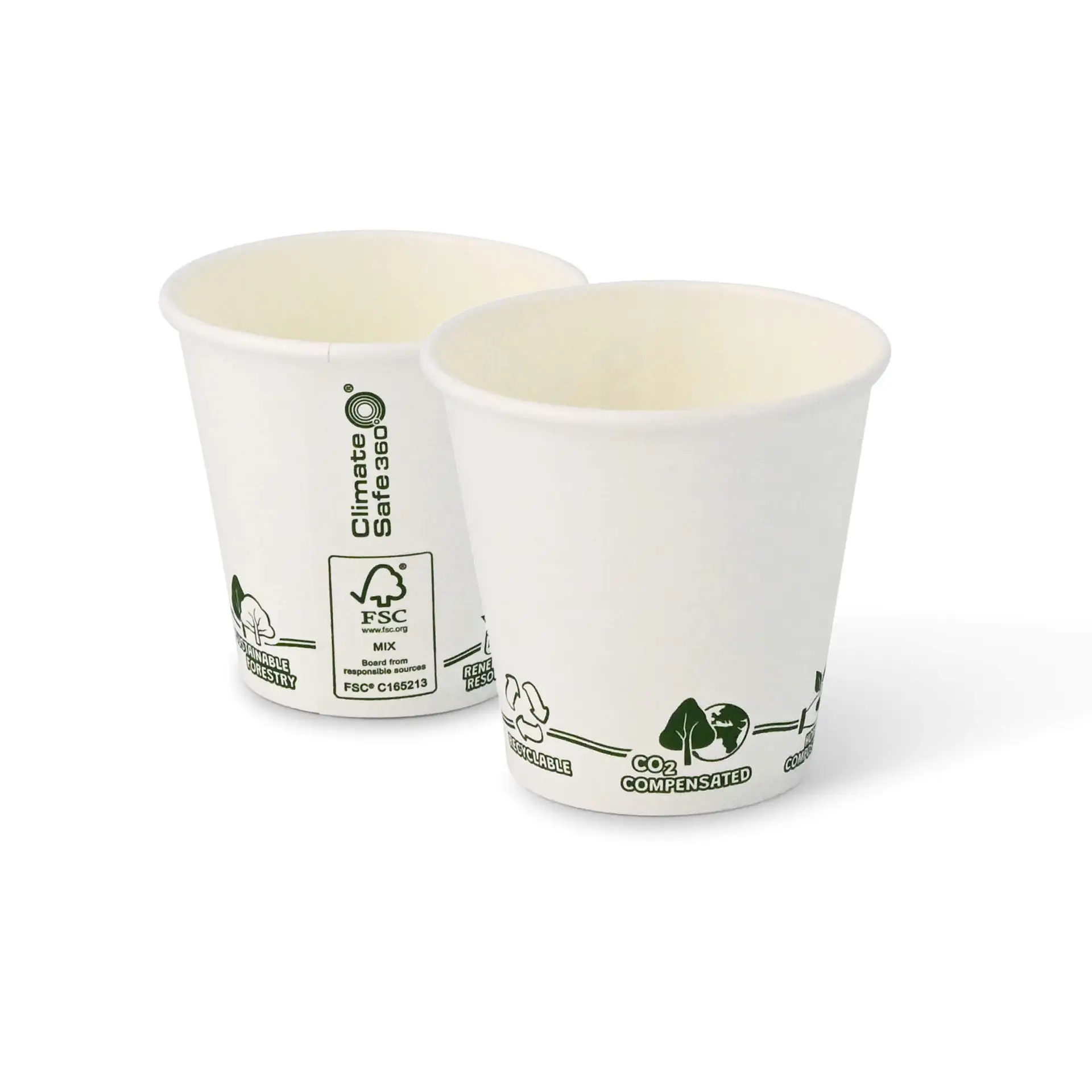 Papieren beker "EcoUp ©", 150 ml / 6 oz, Ø 80 mm