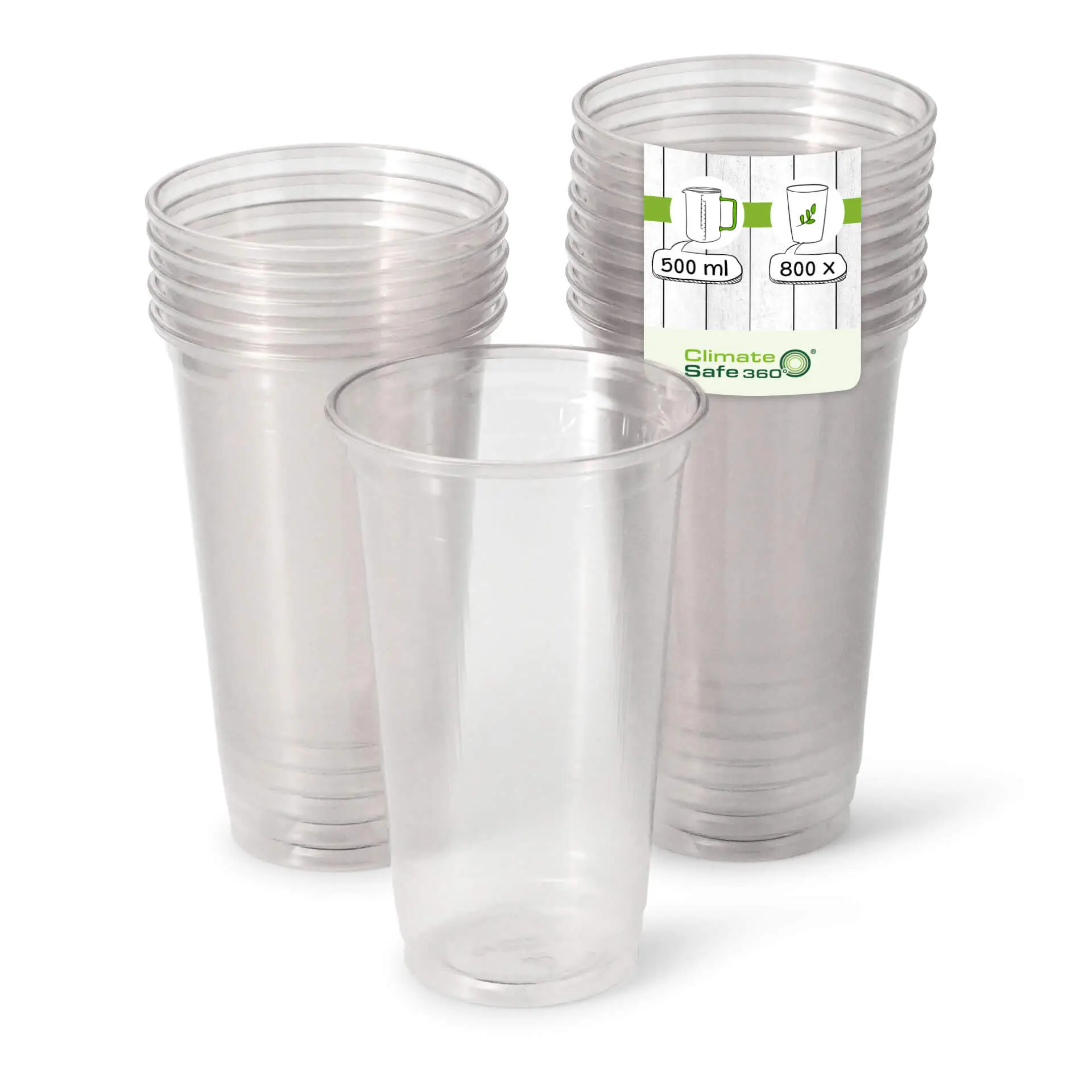 rPET bekers 500 ml / 20 oz, Ø 95 mm