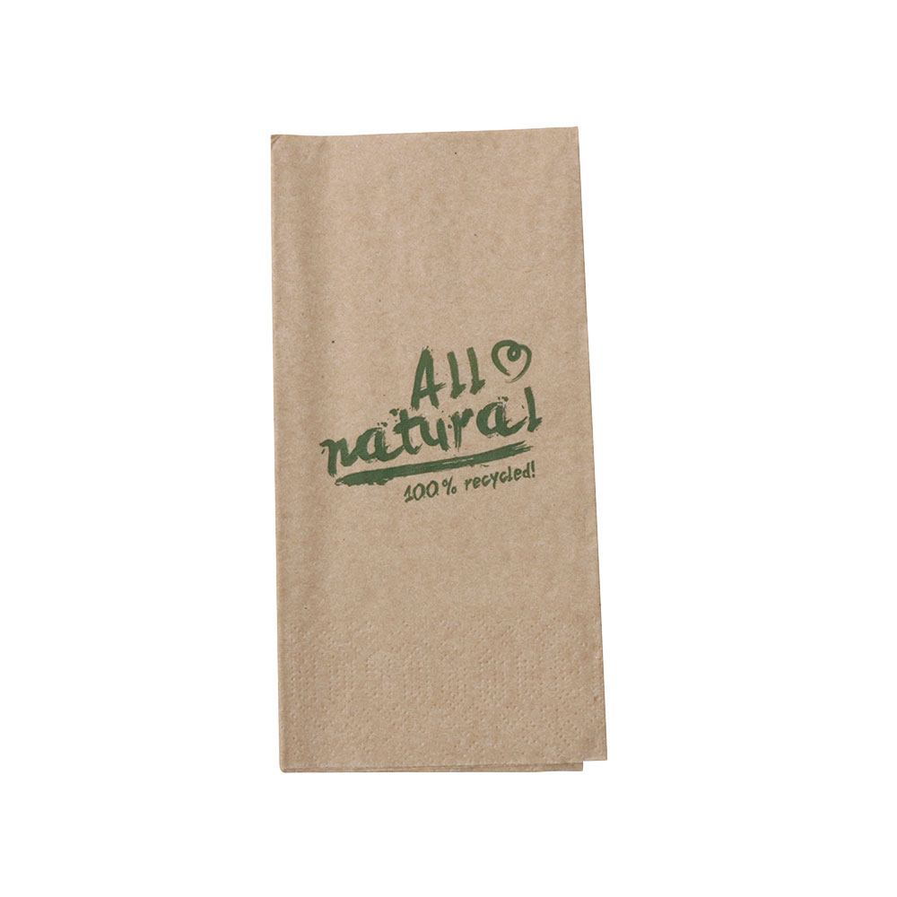 rPapier-Servietten 32,5 x 32,5 cm, 2-lagig, 1/8 Falz, ungebleicht, "green by nature"