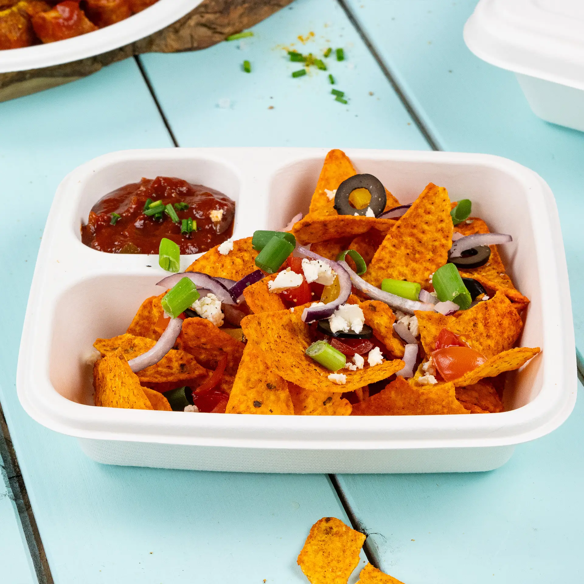 Suikerriet dipbord, 16,5 cm x 19 cm, rechthoekig