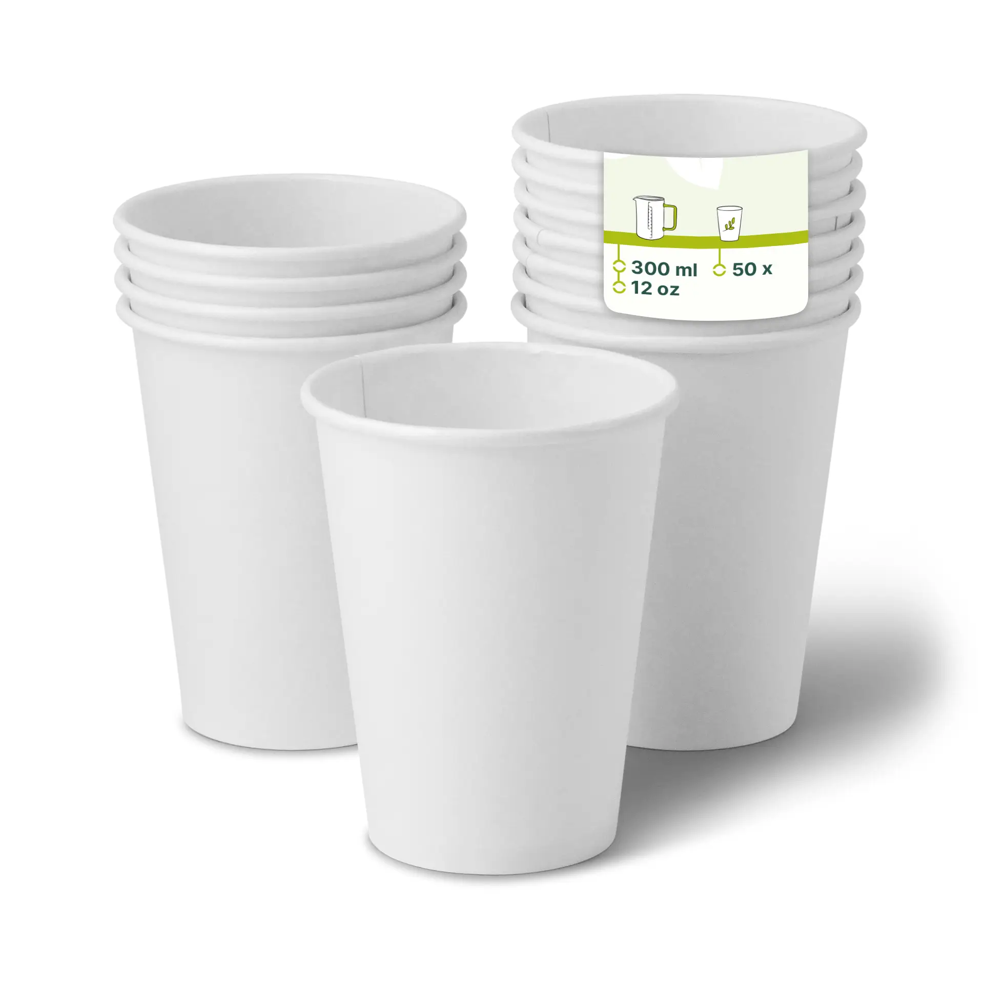 Kartonnen beker 300 ml / 12 oz, Ø 90 mm, wit dhd045351-pappbecher-300-ml-12-oz-90-mm-weiss