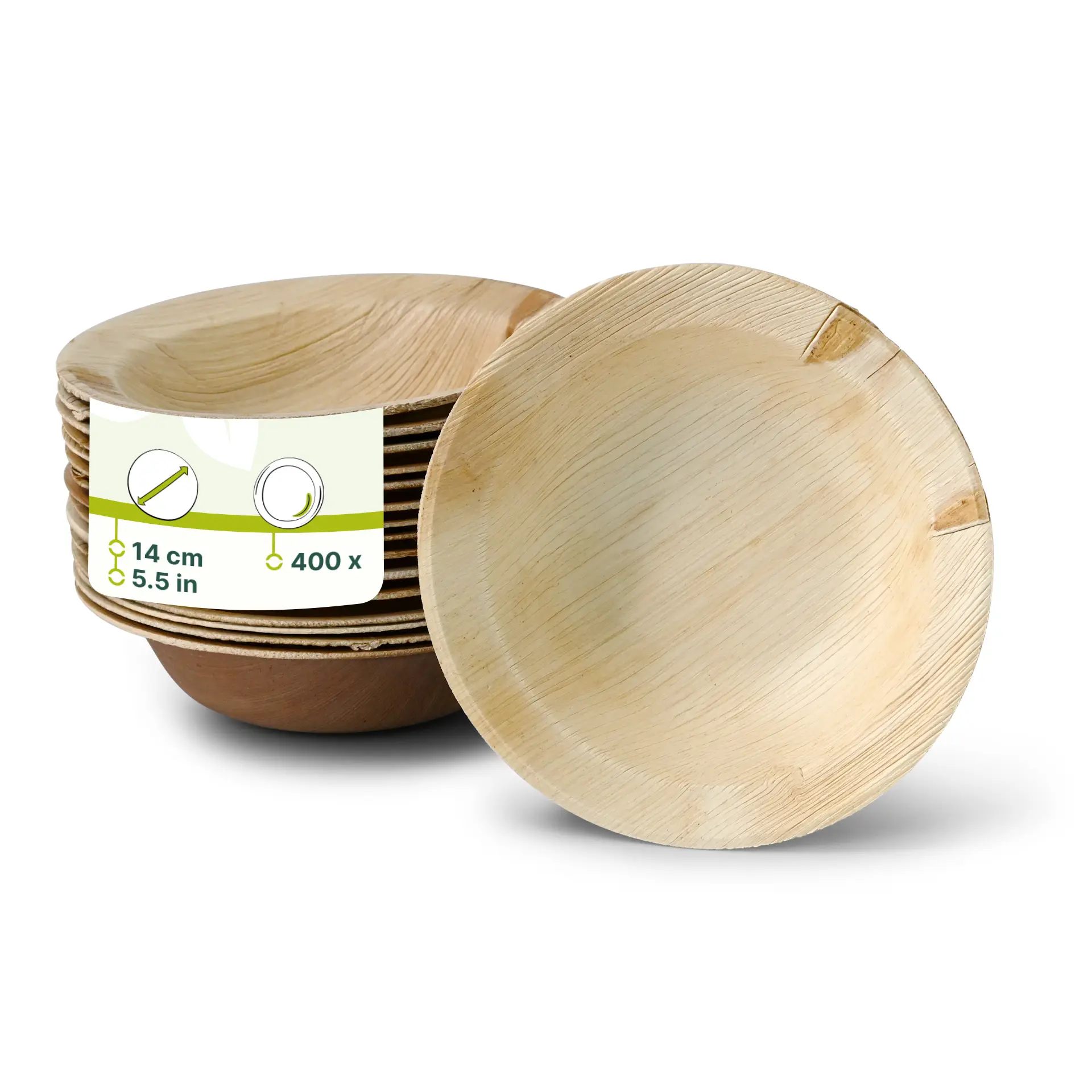 Palmblad bord "Palmware®" Ø 14 cm, diep, rond, met rand Palmblad bord "Palmware®" Ø 14 cm, diep, rond, met rand