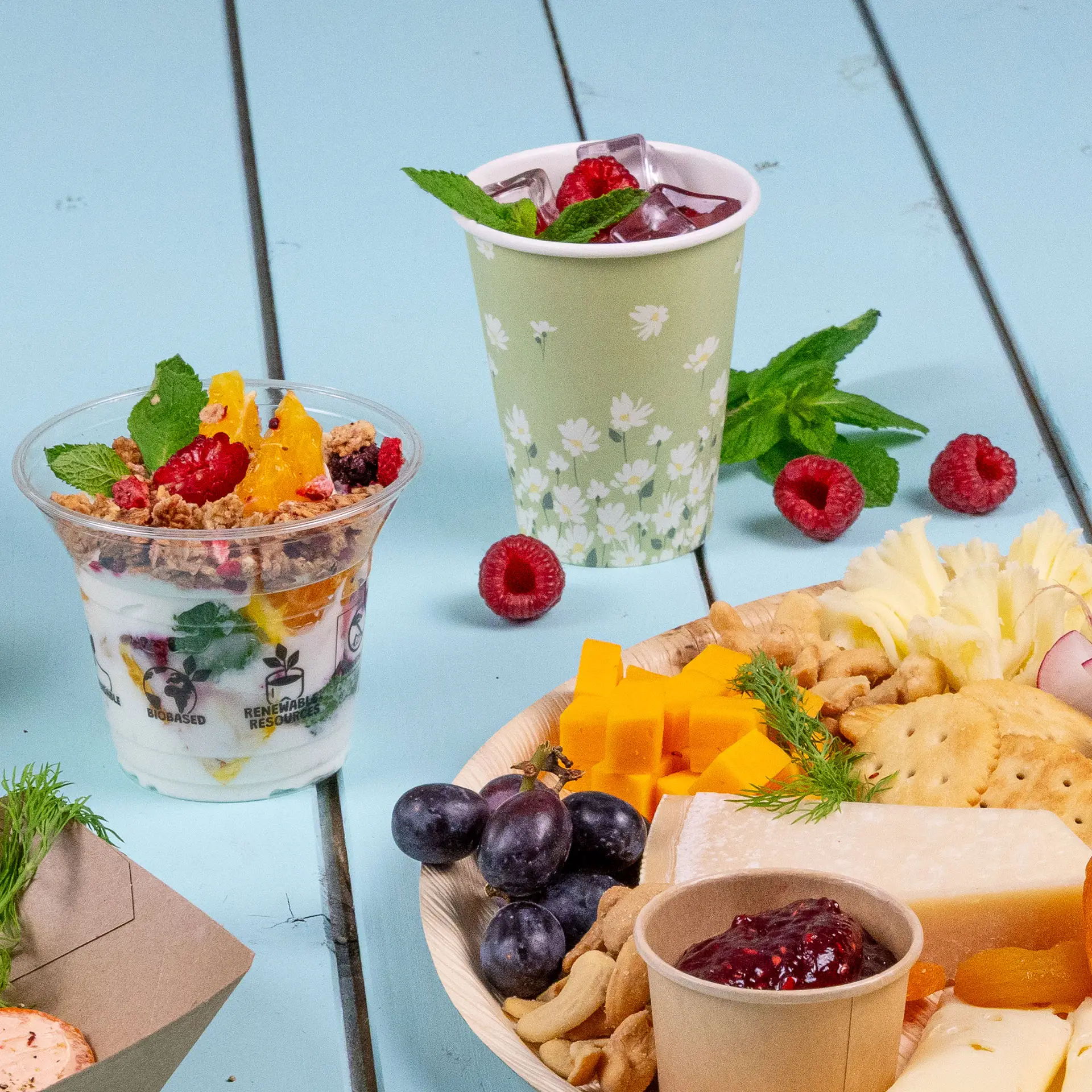 Kartonnen bekers lente "Madeliefje" 200 ml / 8 oz, Ø 80 mm, groen dhd041111-pappbecher-fruehling-gaensebluemchen-200-ml-8-oz-80-mm-gruen-6