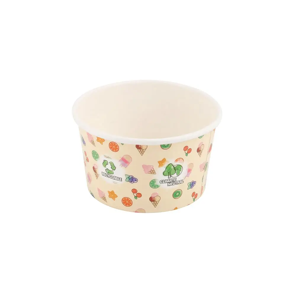 IJsbeker van karton 150 ml, 6 oz  / max. 240 ml, 8 oz, geel