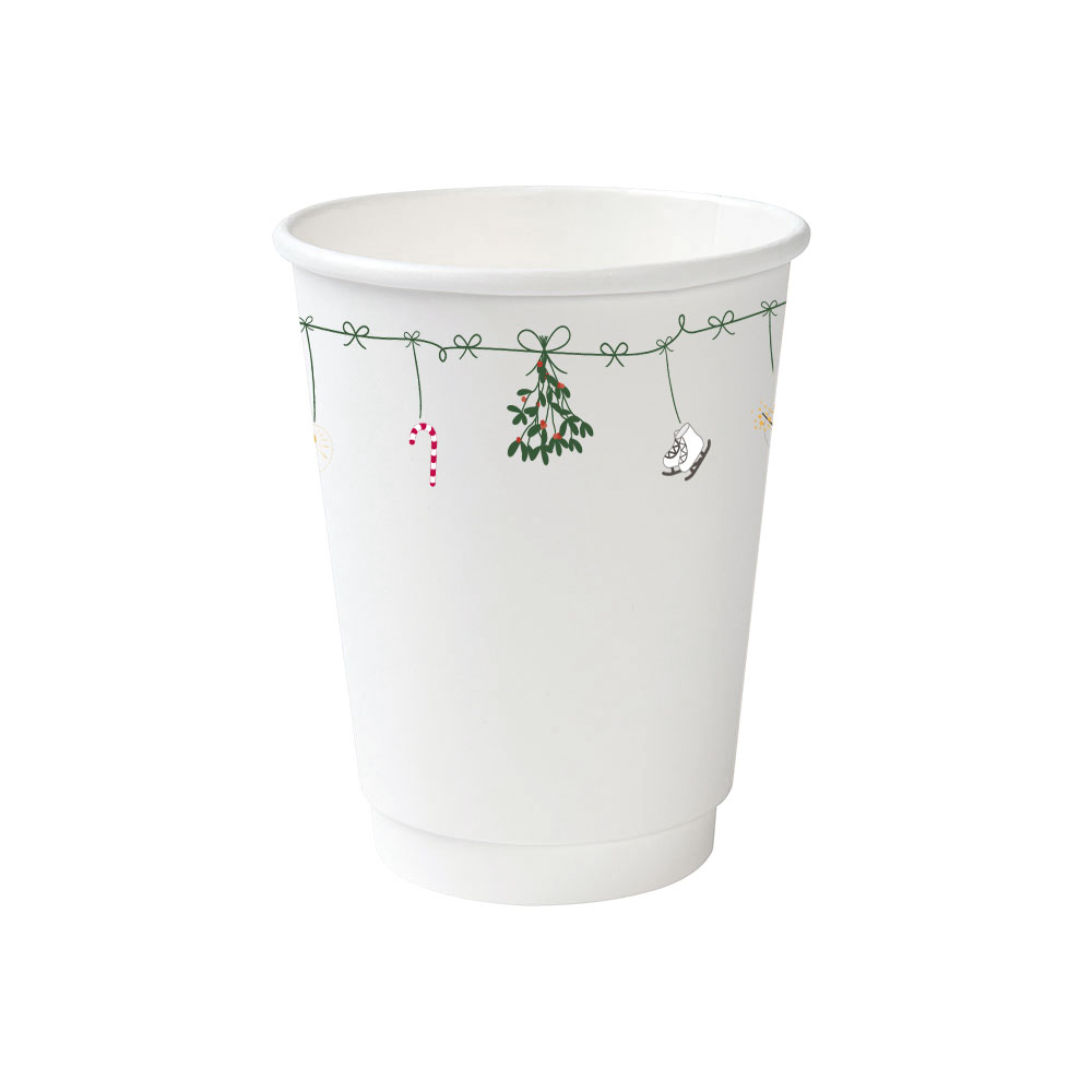 Pappbecher doppelwandig Winter-Edition #2 300 ml / 12 oz, matt