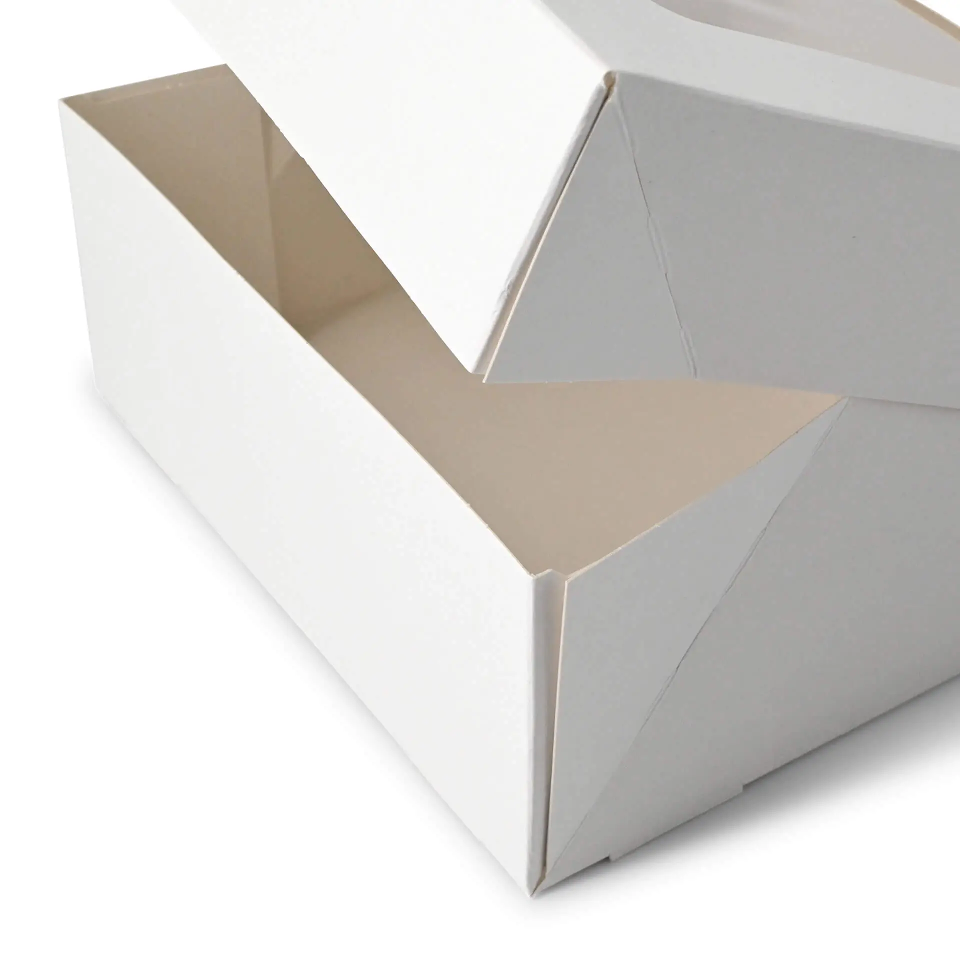 Patisserie verpakkingen 18 x 18 x 7,5 cm, cellulose-venster, wit