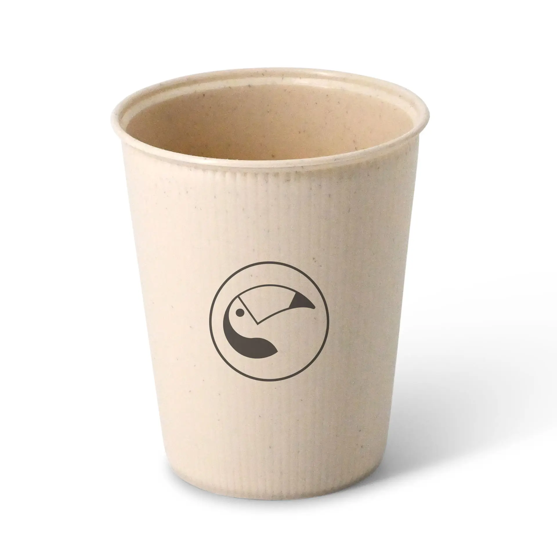Herbruikbare beker bedrukken, geribbelde look, 250 ml / 10 oz, Ø 80 mm