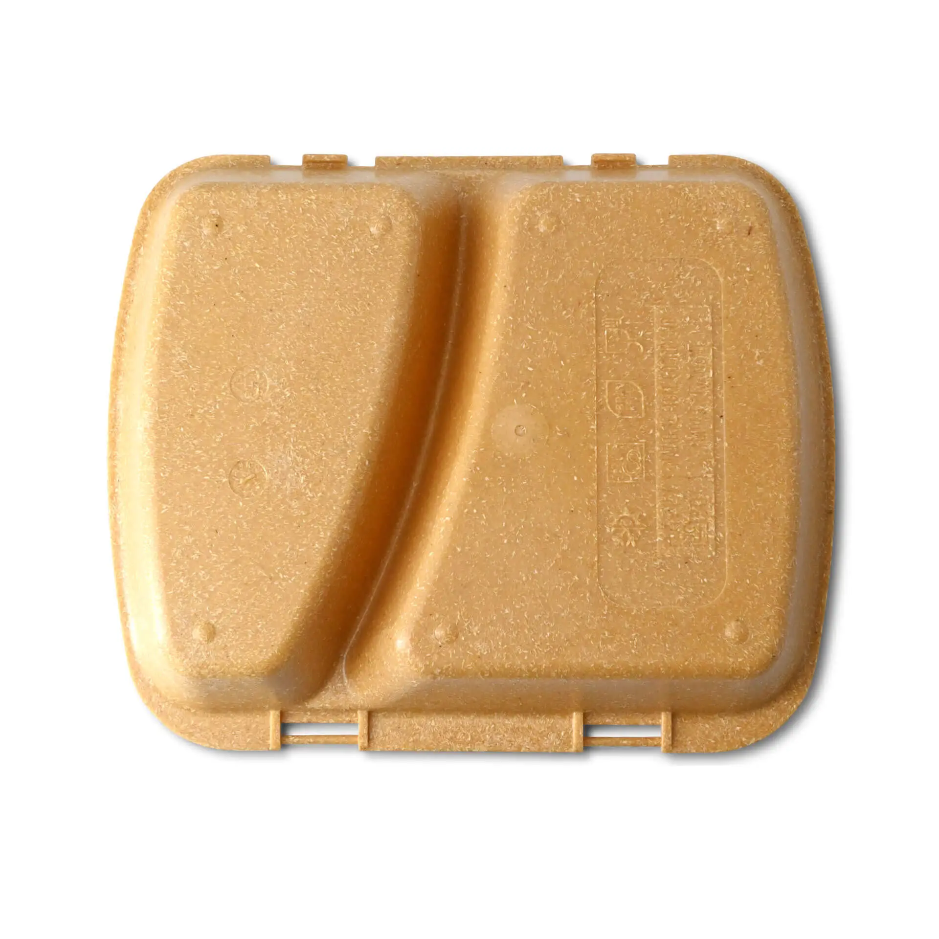 | 2 VOOR 1 | Herbruikbare menuboard "merways Box" 24,5 x 20 x 4,5 cm, 2 kamers, HP4/2, karamel / bruin