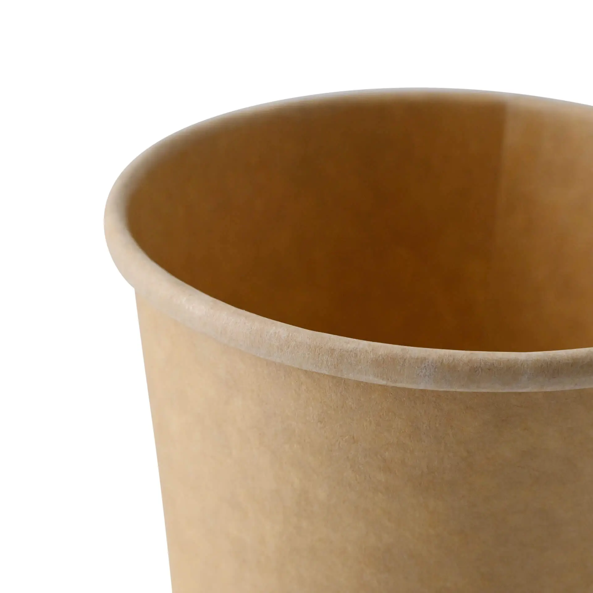 Soepbeker to go van karton (Premium) 200 ml / 8 oz, Ø 90 mm, bruin, bio-gecoat