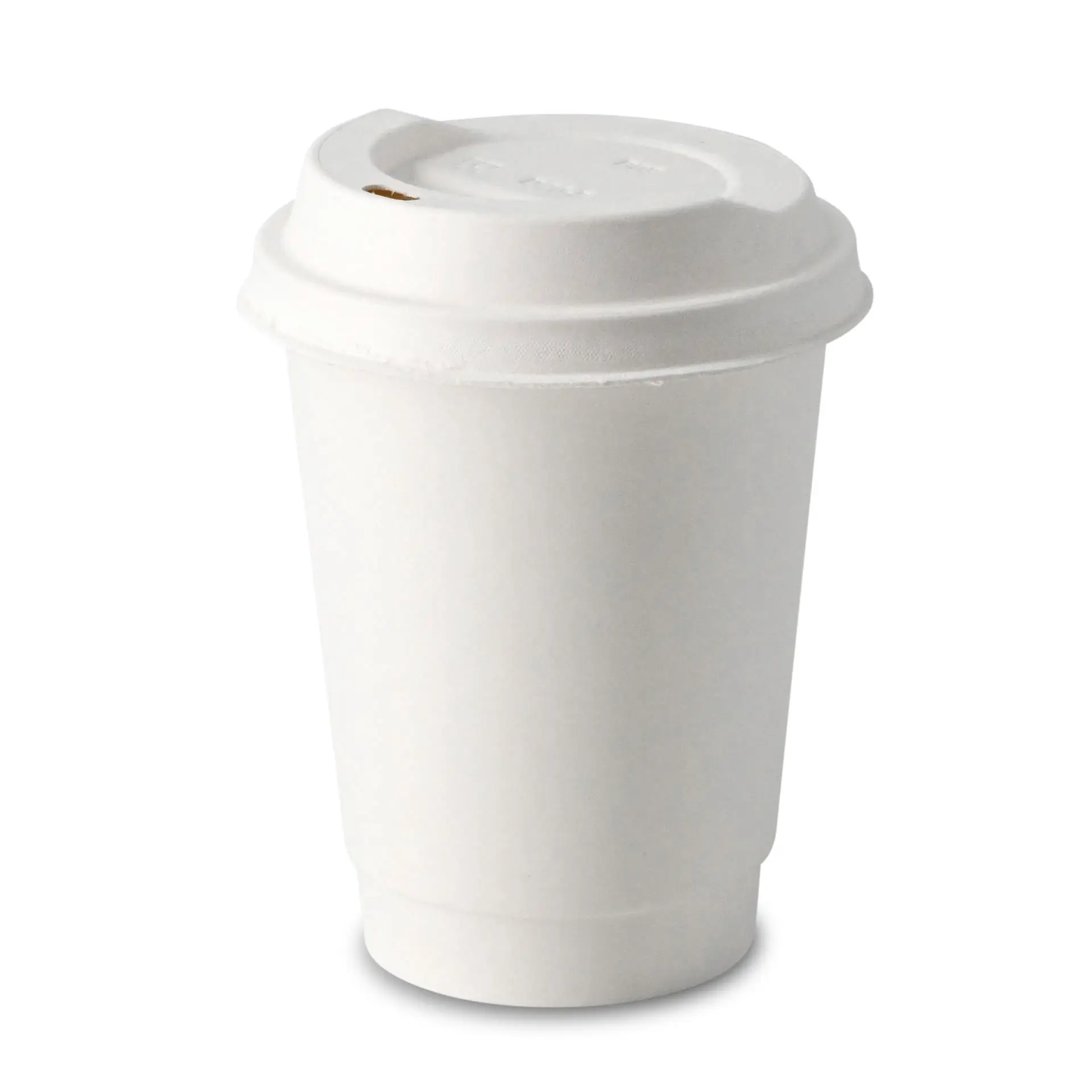 Koffiebeker to go, 300 ml / 12 oz, Ø 90 mm, dubbelwandig, wit, met PLA-coating