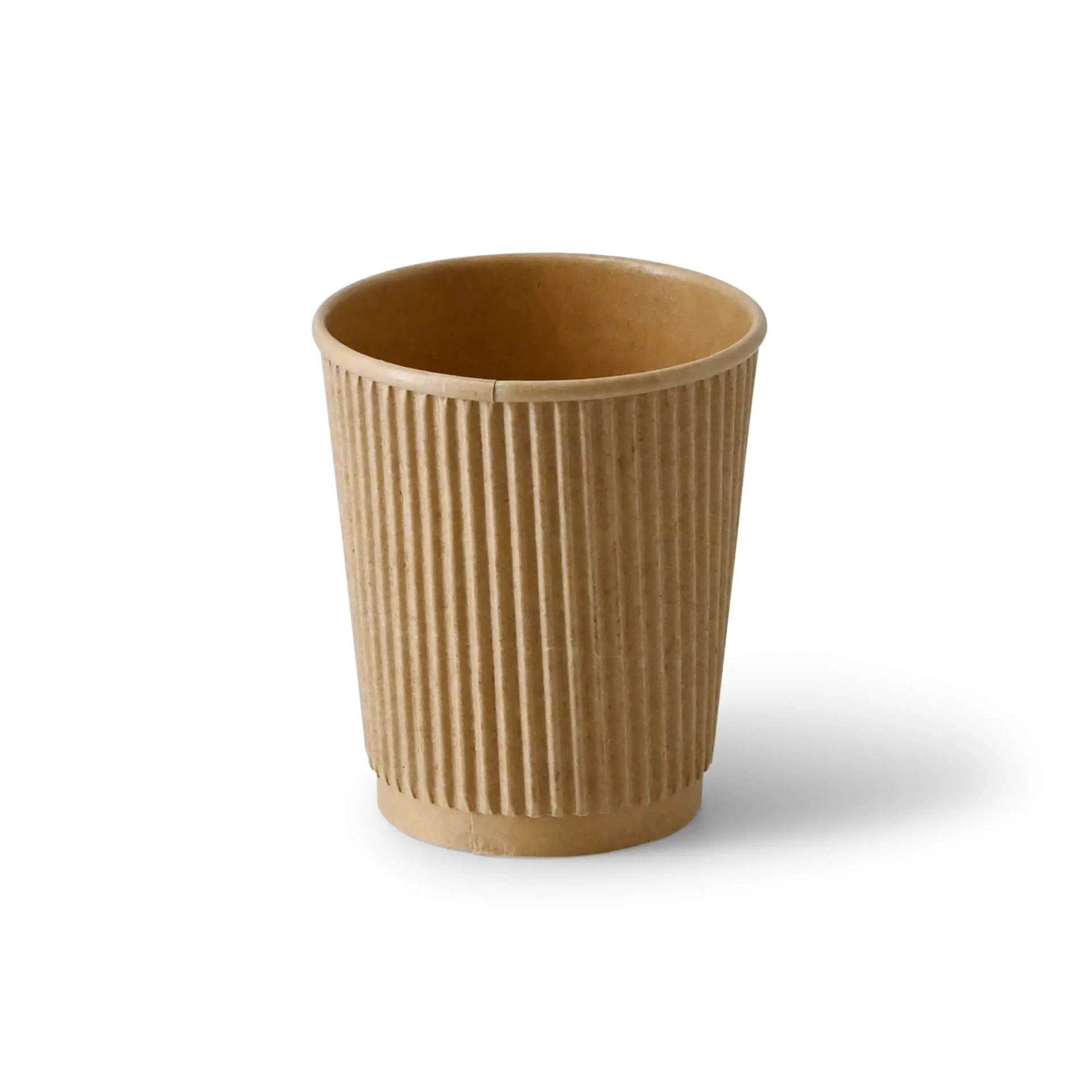 Ribbelbeker / Koffiebeker to go 200 ml / 8 oz, Ø 80 mm, kraft dhd04845-riffelbecher-kaffee-to-go-becher-200-ml-8-oz-80-mm-braun-1