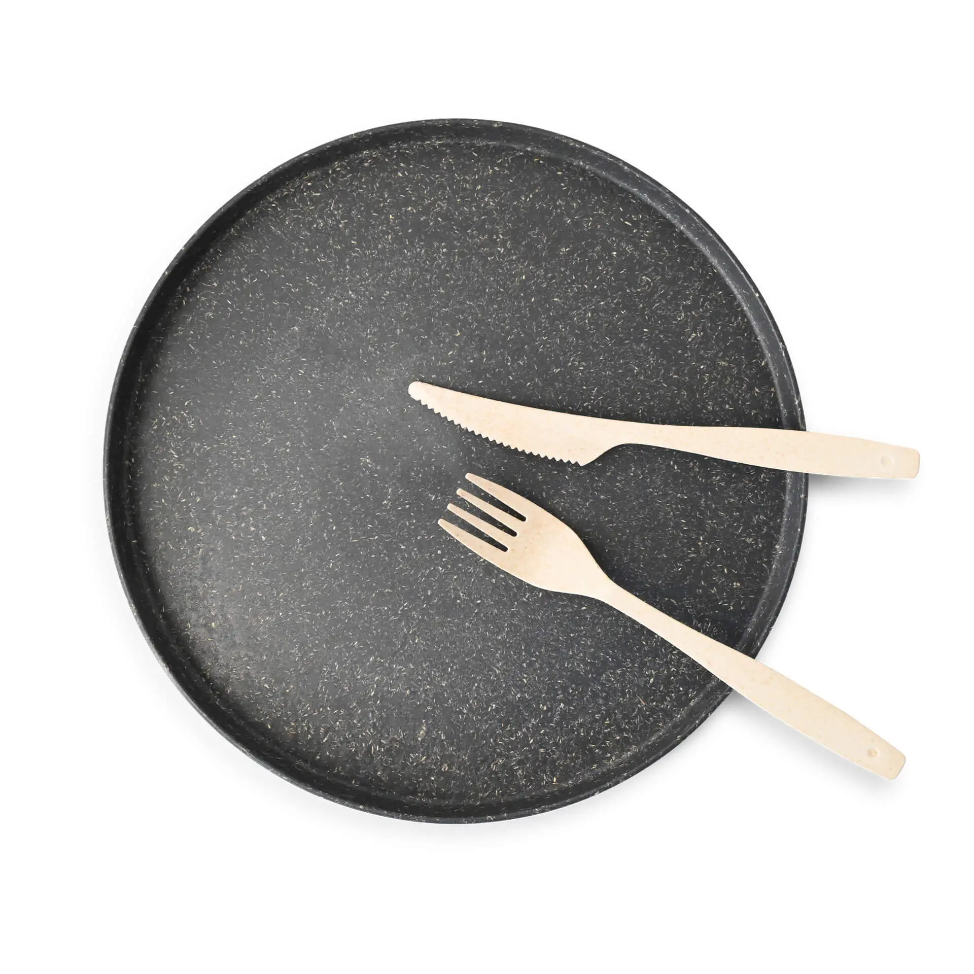 Herbruikbaar bord "merways Plate" Ø 24 cm, diep, rond, peper/grijs Herbruikbaar bord "merways Plate" Ø 24 cm, diep, rond, peper/grijs