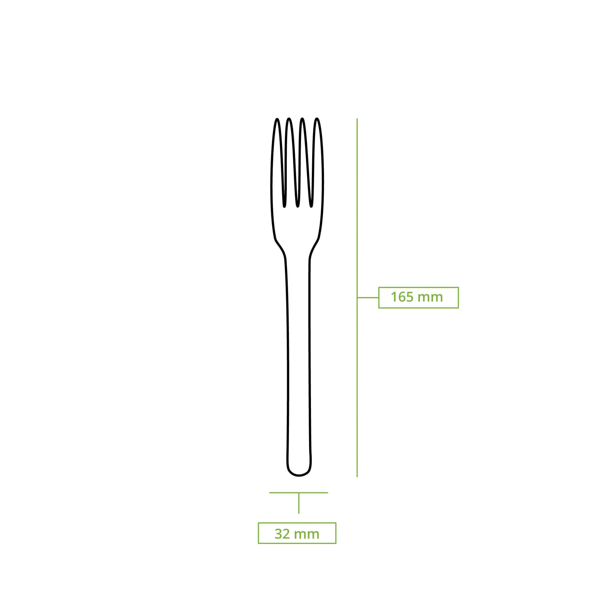 Papieren vork 16,5 cm, kraft Papieren vork 16,5 cm, kraft