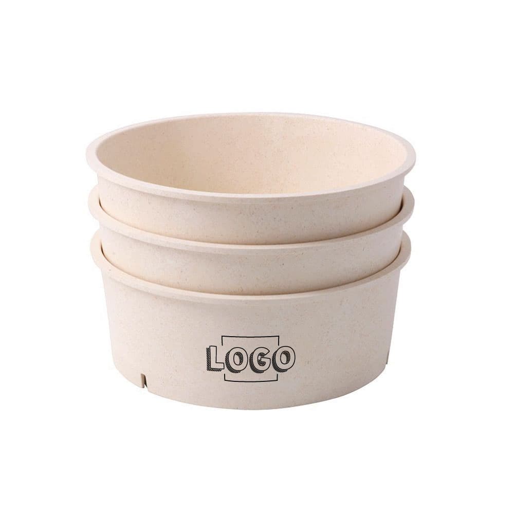 Mehrweg-Schalen "Häppy Bowl®" 1000 ml, Ø 185 mm, Cashew / creme-weiß, Individualdruck