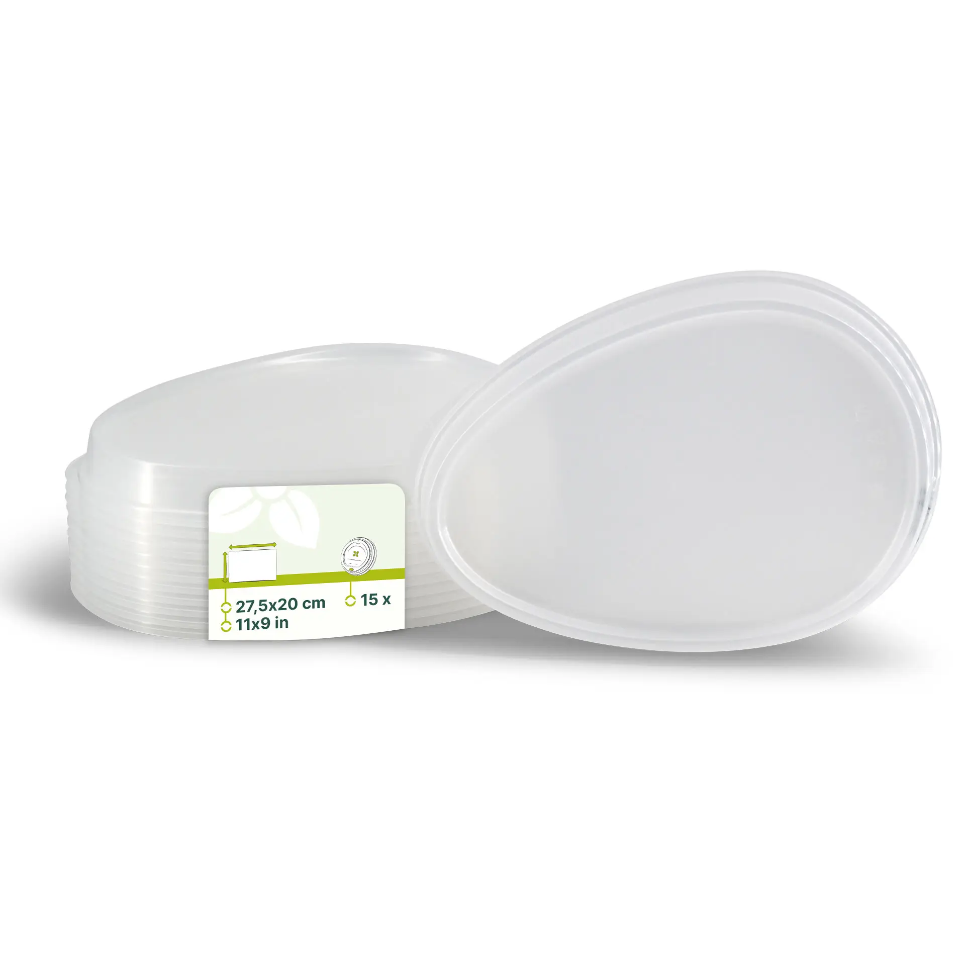 Herbruikbaar "merways Plate" deksel 27,5 x 20 x 3 cm, PP, transparant Herbruikbaar "merways Plate" deksel 27,5 x 20 x 3 cm, PP, transparant