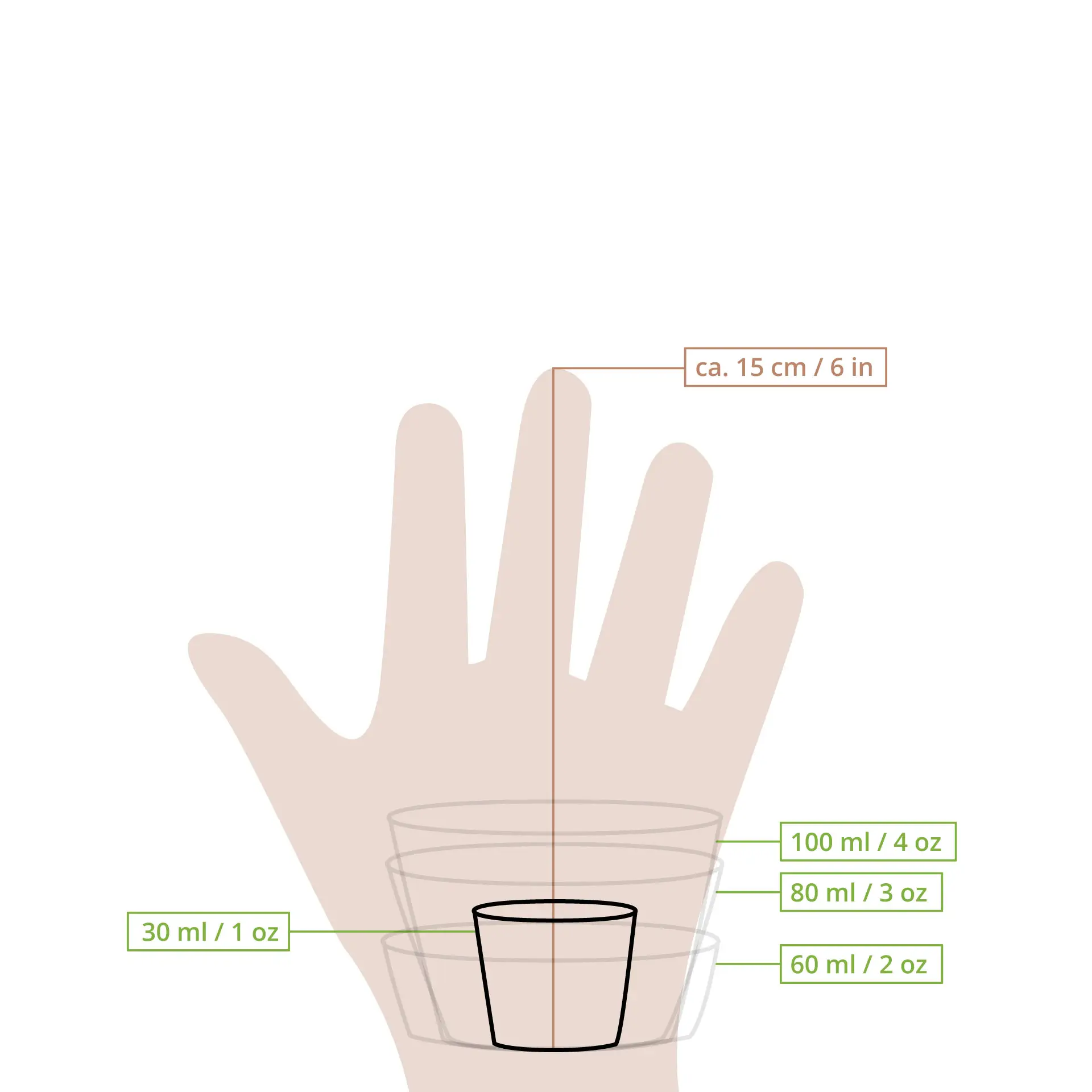 Cup van PLA 30 ml, Ø 45 mm