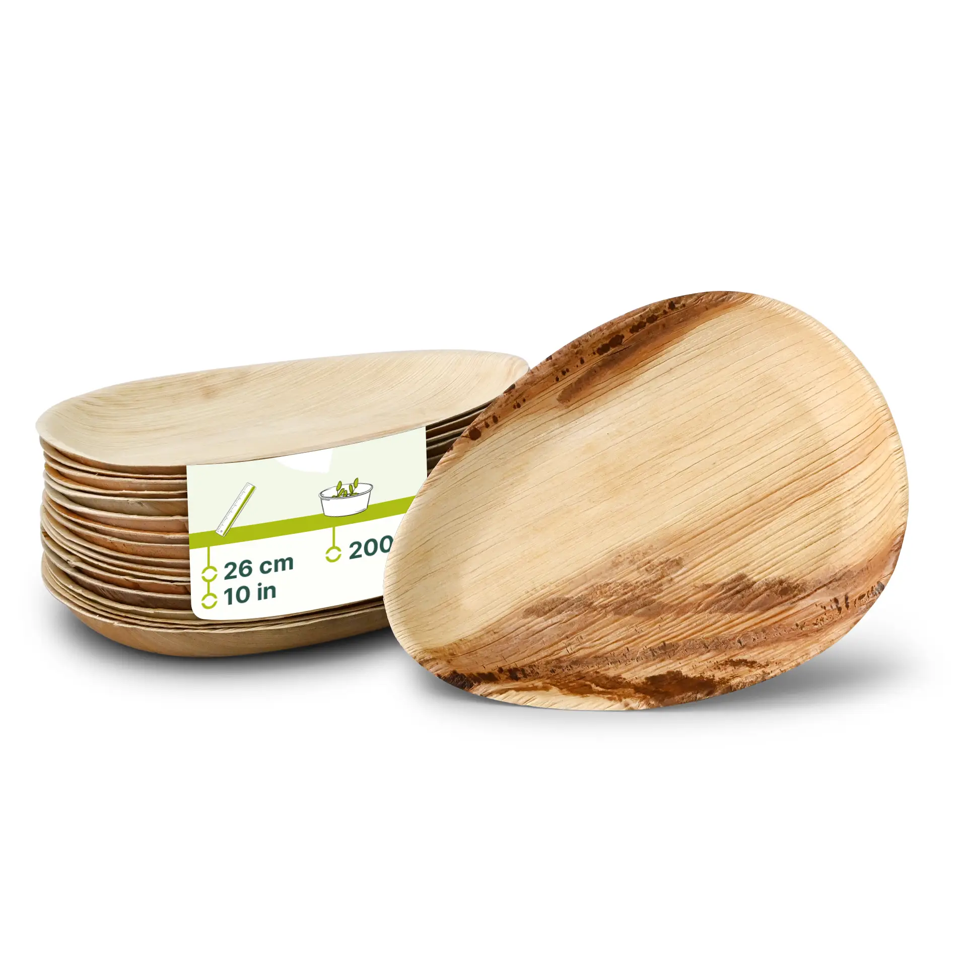 Palmblad bord "Palmware®" Ø 26 cm, druppelvormig Palmblad bord "Palmware®" Ø 26 cm, druppelvormig