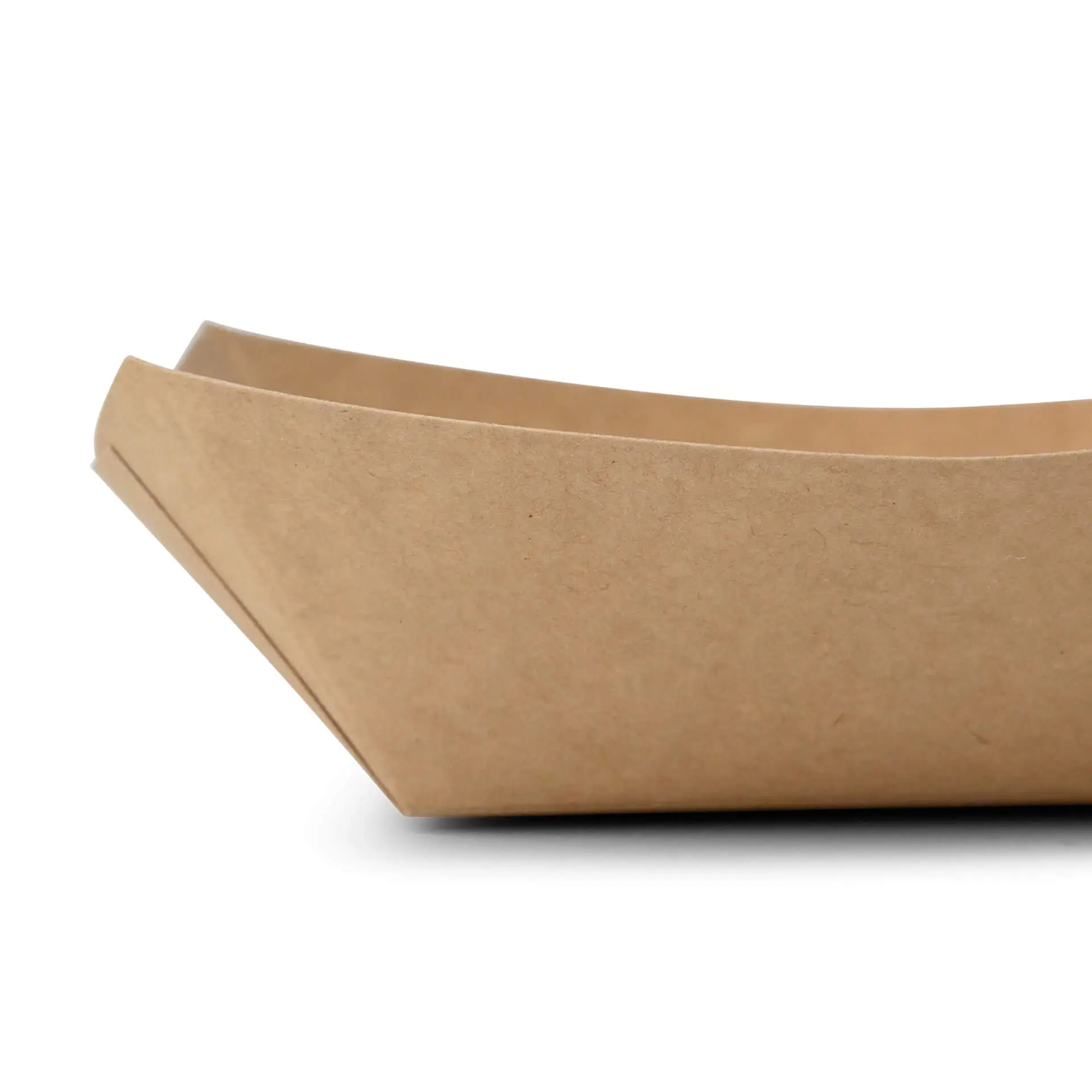 Snackbakje van karton (gecoat) 200 ml, 13 x 10 x 3 cm, bruin