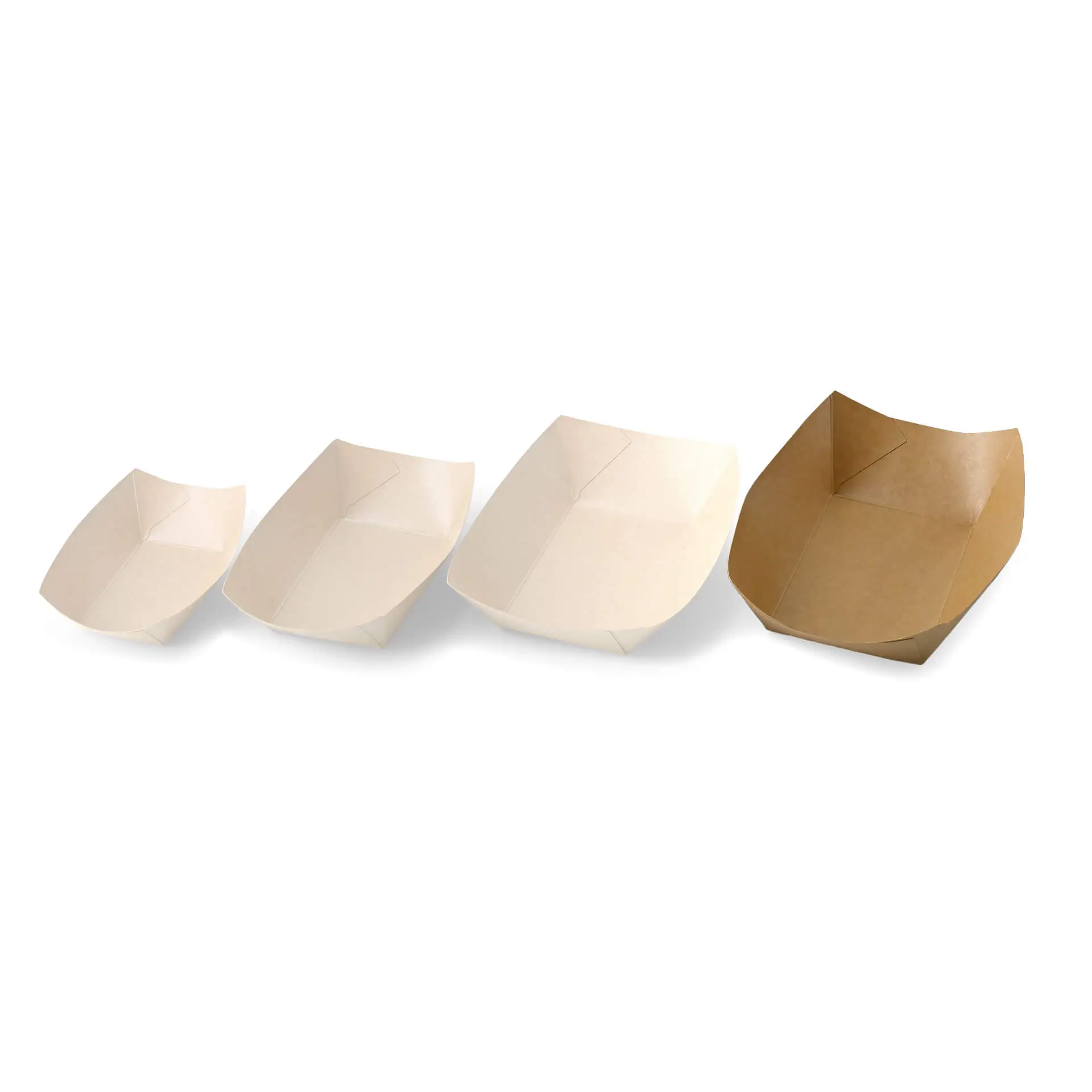 Snackbakje van karton 800 ml, 21,5 x 16 x 5 cm, bruin