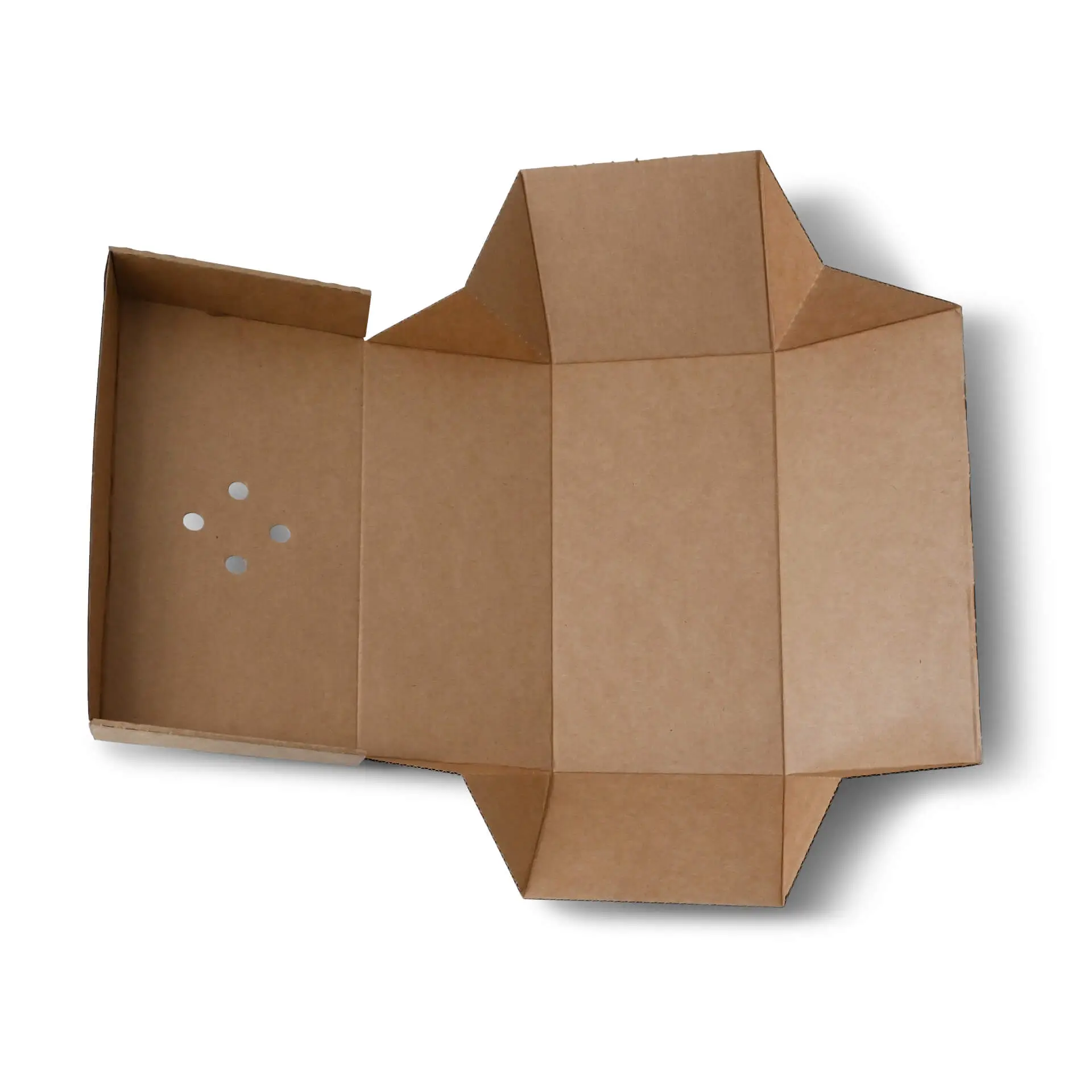 Take away dubbele burger container 24,4 x 12,2 x 10,2 cm, kraftkarton, inklapbaar