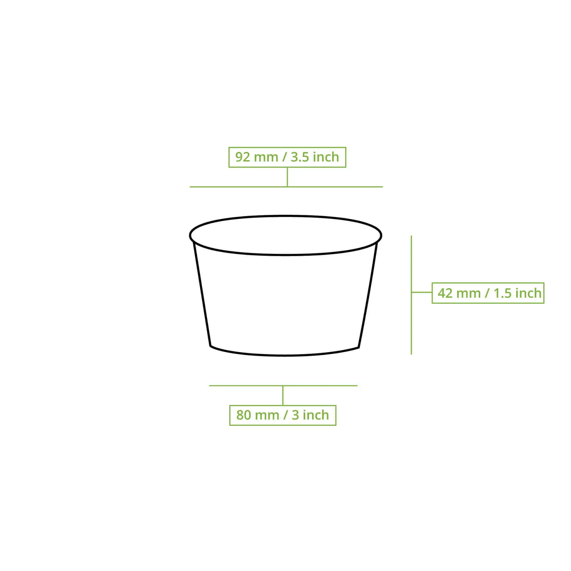 IJsbeker van karton XS, 100 ml, 4 oz / max. 180 ml, 6 oz, Ø 92 mm, bruin IJsbeker van karton XS, 100 ml, 4 oz / max. 180 ml, 6 oz, Ø 92 mm, bruin