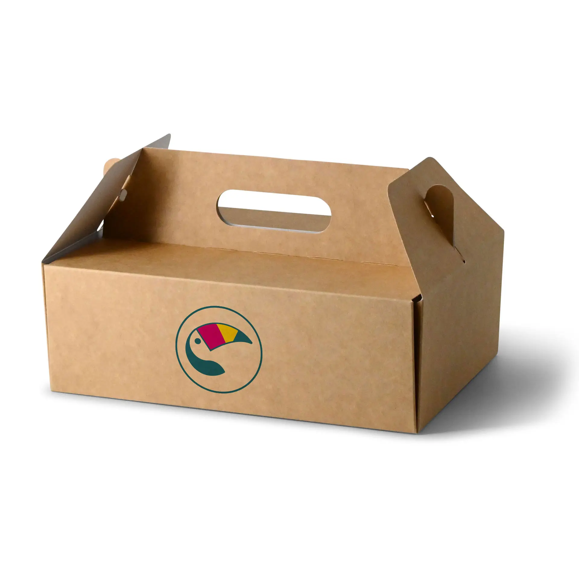 Taartdoos bedrukken, 26 x 17 x 9 cm, bruin