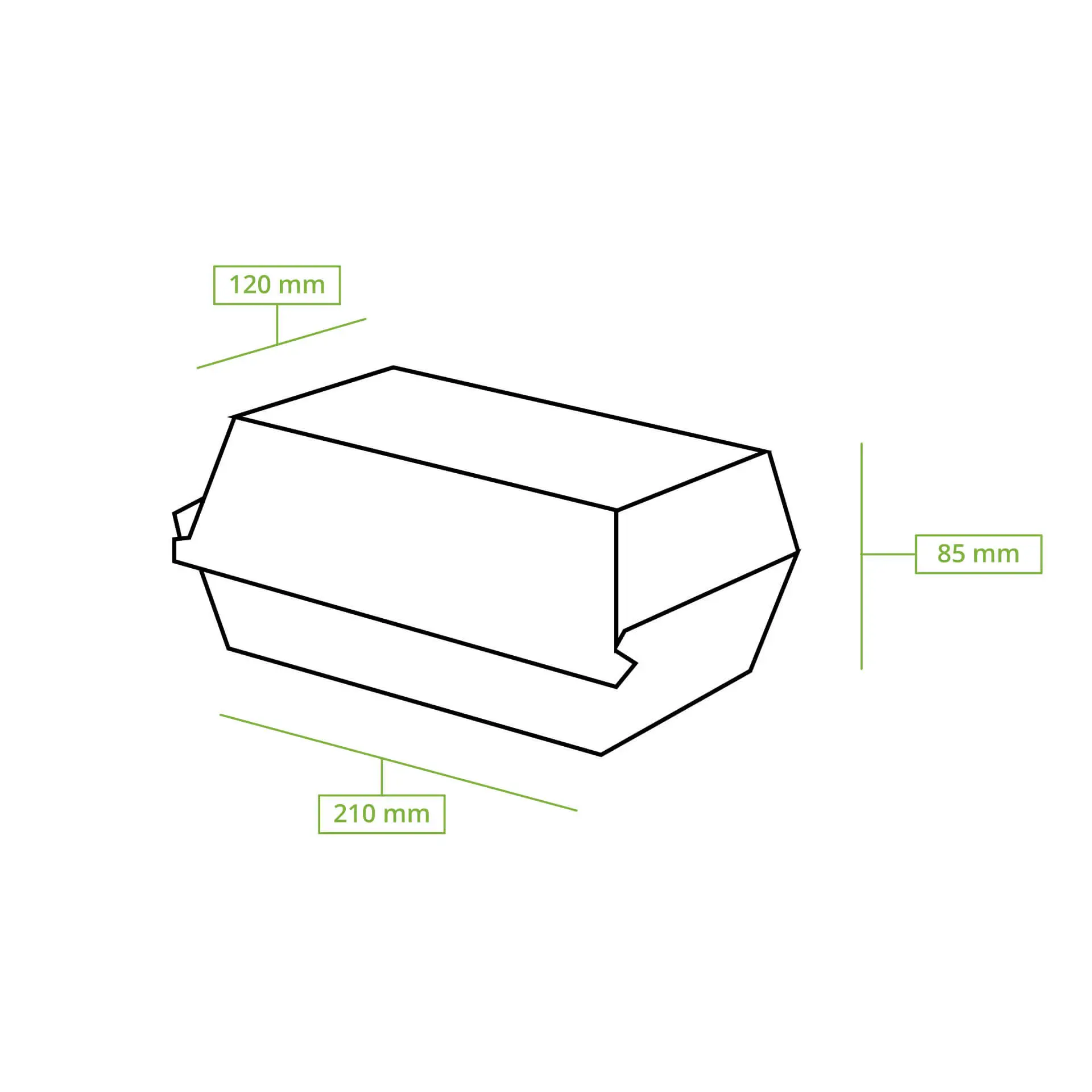 Take-away-klapdekseldozen 21,4 x 11,4 x 8,5 cm, kraftkarton dfc04305-boxen-mit-klappdeckel-214-x-114-x-85-cm-kraftkarton-braun-8