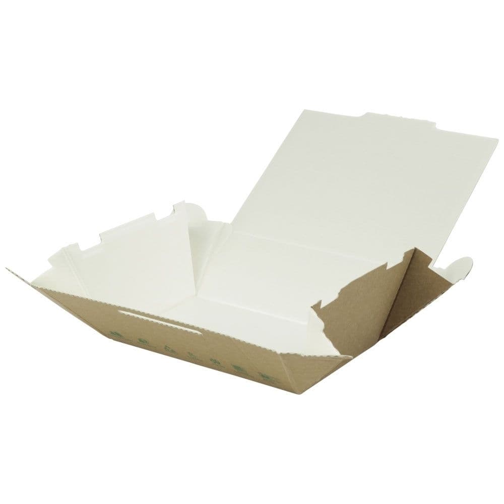 Take-away-Karton-Boxen 700 ml, hitzebeständig, braun, biobeschichtet