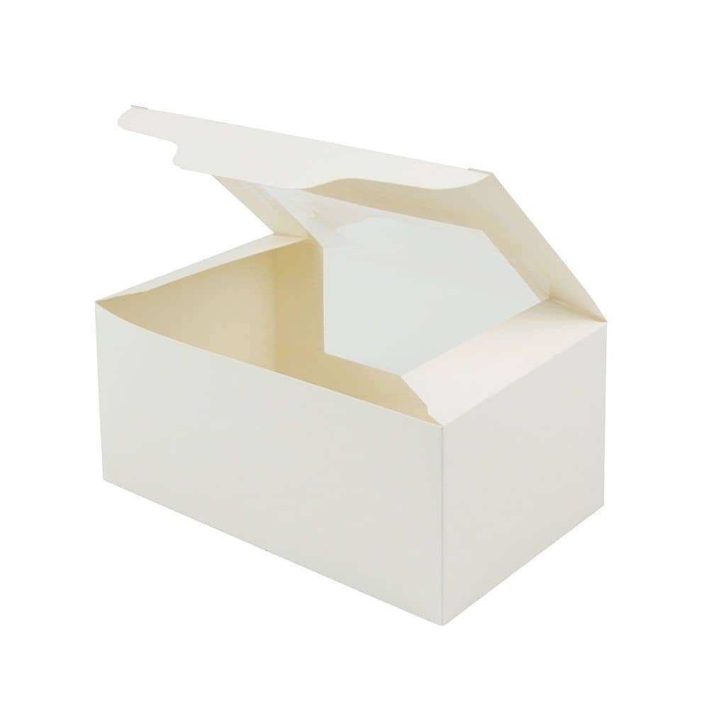 2er Cupcake-Boxen 18 x 11 x 8 cm, PLA-Fenster, weiß