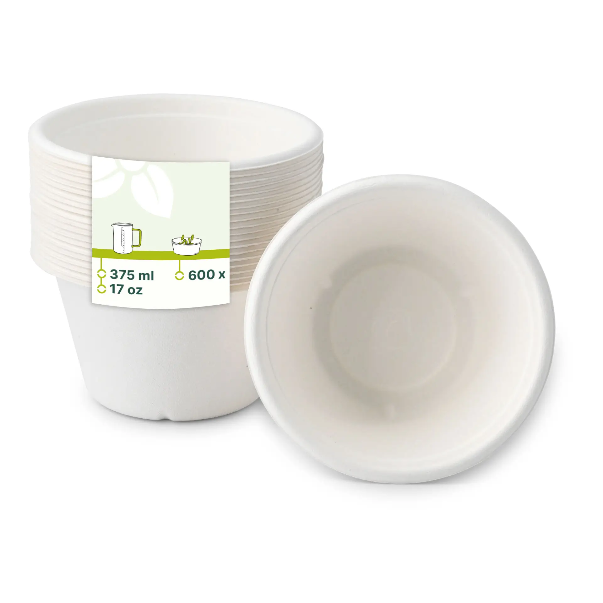 Soepbeker to go van suikerriet 375 ml / 13 oz, Ø 135 mm, wit Soepbeker to go van suikerriet 375 ml / 13 oz, Ø 135 mm, wit