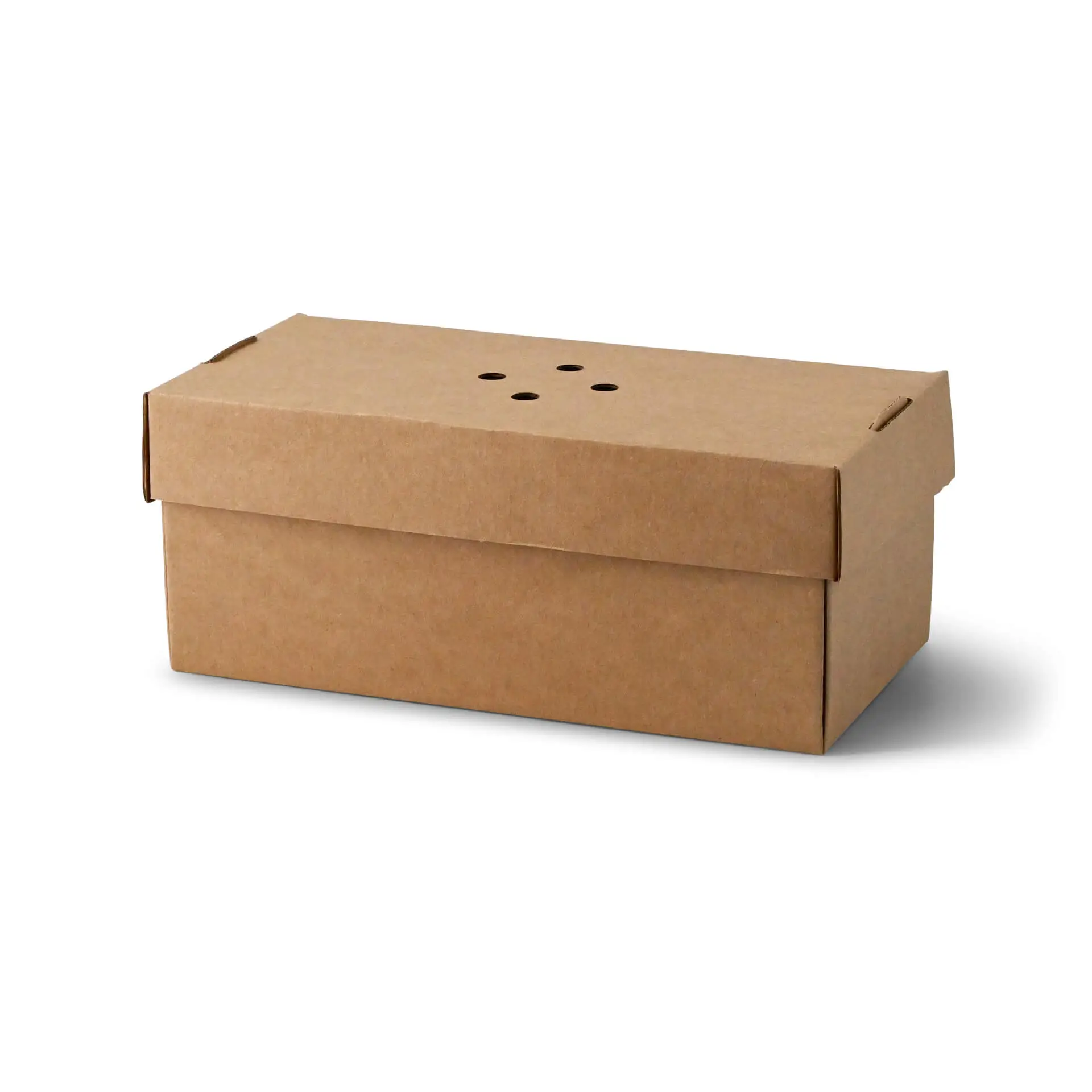 Take away dubbele burger container 24,4 x 12,2 x 10,2 cm, kraftkarton, inklapbaar