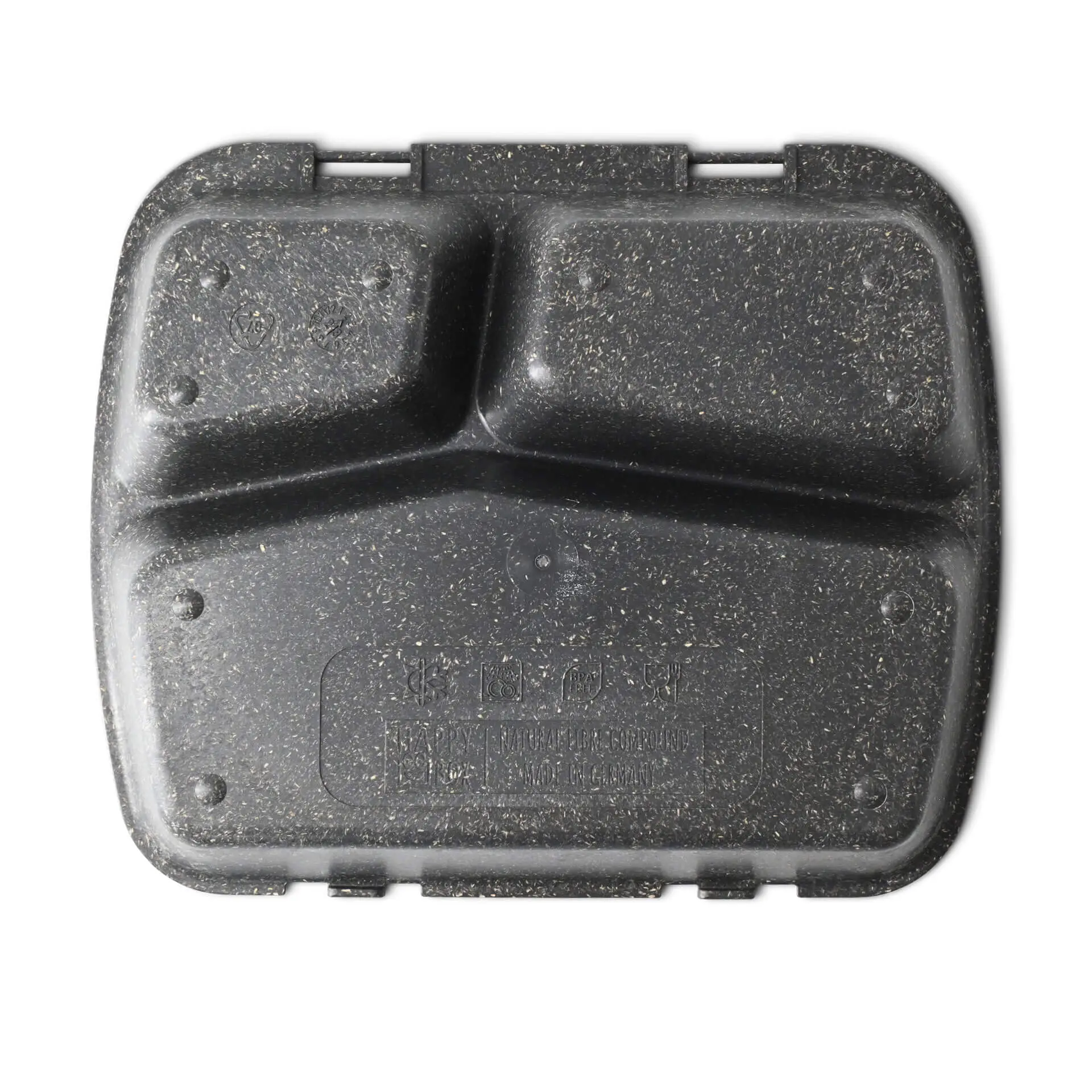 Herbruikbare menubakjes "merways Box", 24,5 x 20 x 4,5 cm, 3 vakken, HP4/3, peper/grijs dfc008531-mehrweg-menue-behaelter-merways-box-245-x-20-x-45-cm-3-kammern-hp43-pfeffer-grau-3