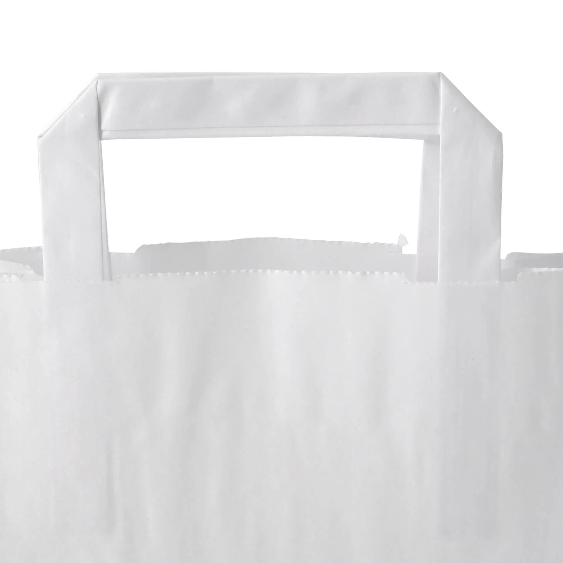 Papieren draagtassen van kraftpapier S, 18 x 8 x 22 cm, wit