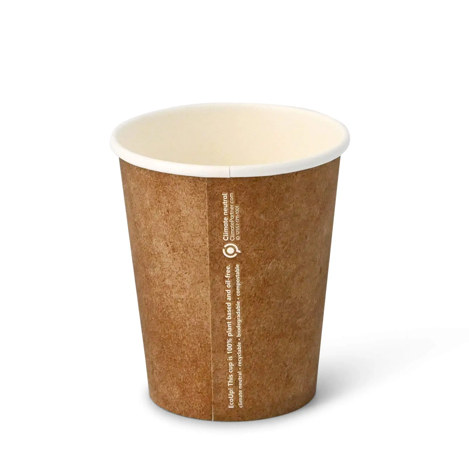 Kartonnen beker 200 ml / 8 oz, Ø 80 mm, kraft dhd045261-pappbecher-200-ml-8-oz-80-mm-braun-innen-weiss-2