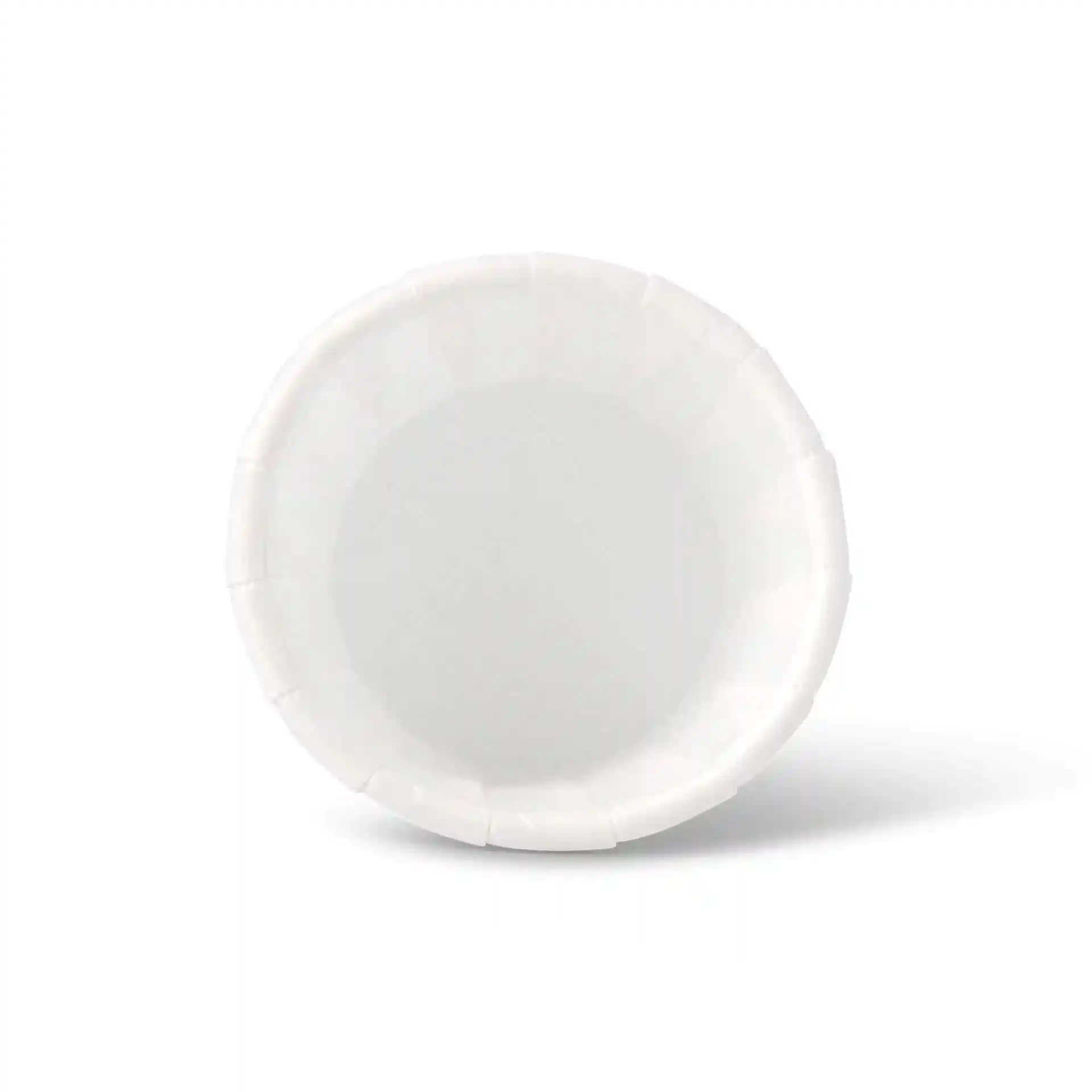 Witte beker met een diameter van 48 mm en een hoogte van 30 mm, ontworpen voor een vulvolume van 35 ml.