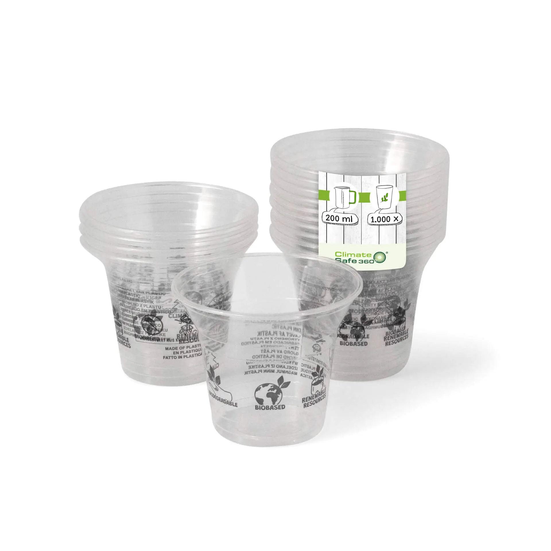 Smoothie beker van PLA 200 ml / 8 oz, Ø 96 mm