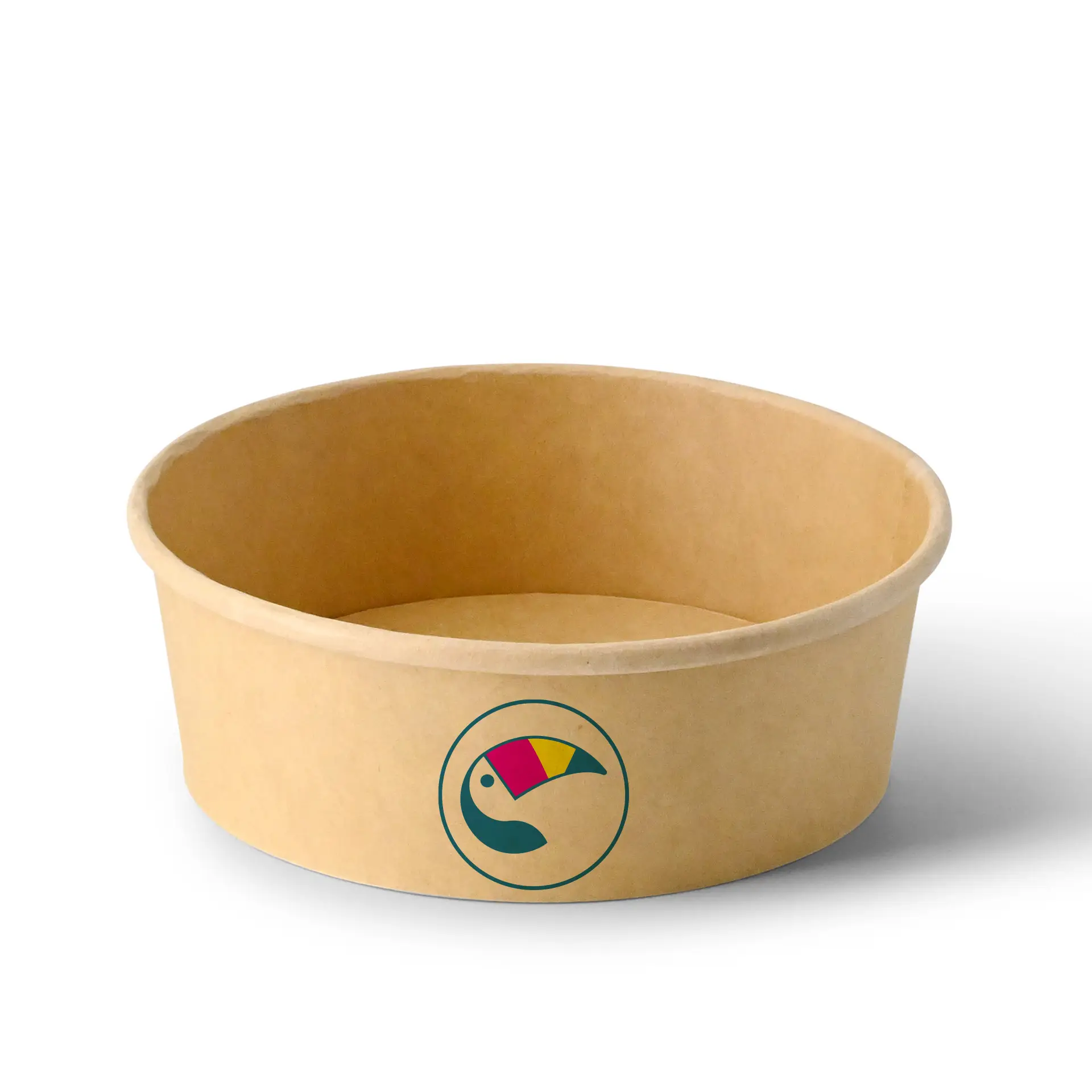 Saladeschalen bedrukken / Bowls bedrukken, 400 ml, Ø 150 mm, bruin, PE-gelamineerd