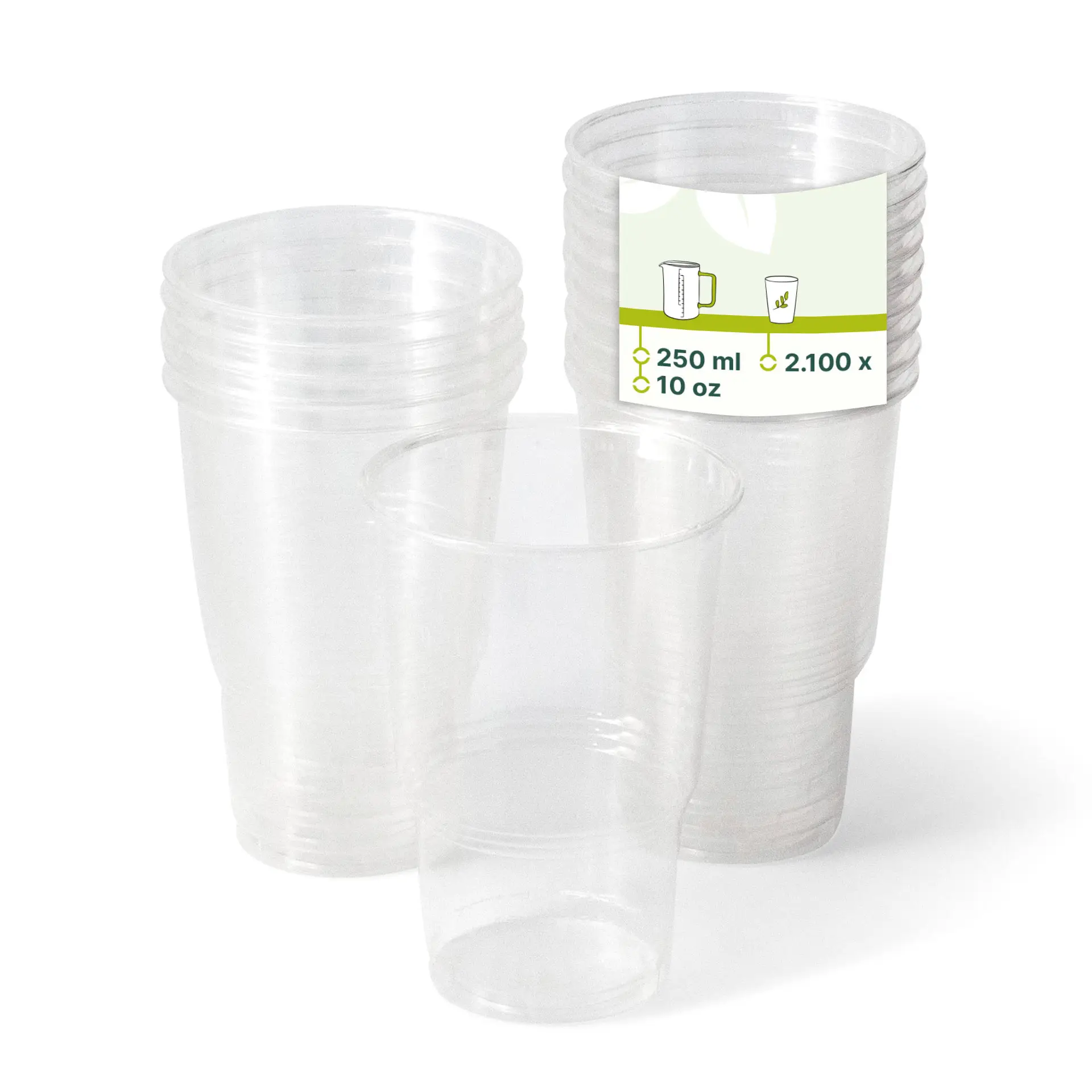 PLA heldere beker 250 ml / 10 ons, Ø 78 mm PLA heldere beker 250 ml / 10 ons, Ø 78 mm