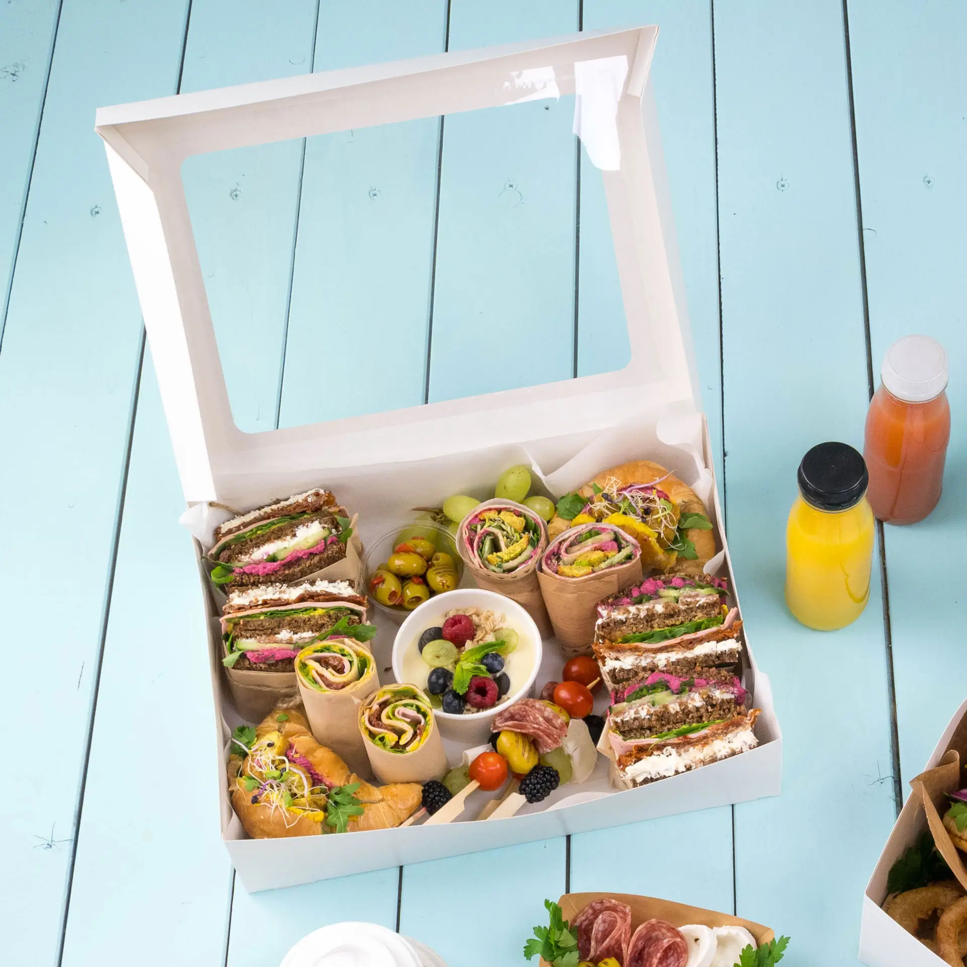 Cupcake Boxen (12er), Zellulose-Fenster, weiß