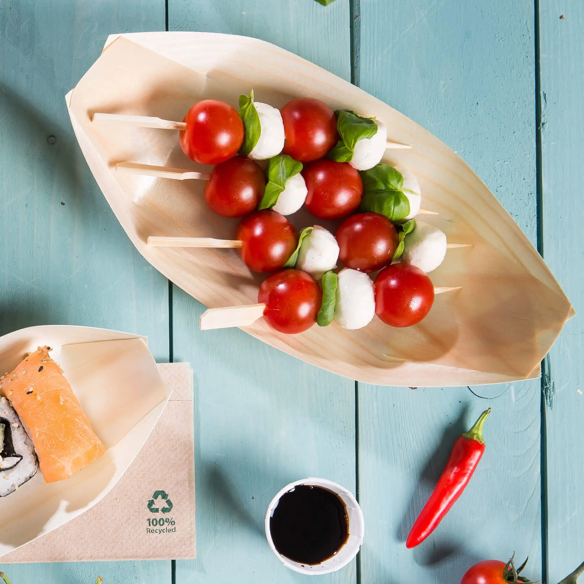 Houten scheepjes voor fingerfood, 24,5 cm dca01779-holzschiffchen-245-cm-6