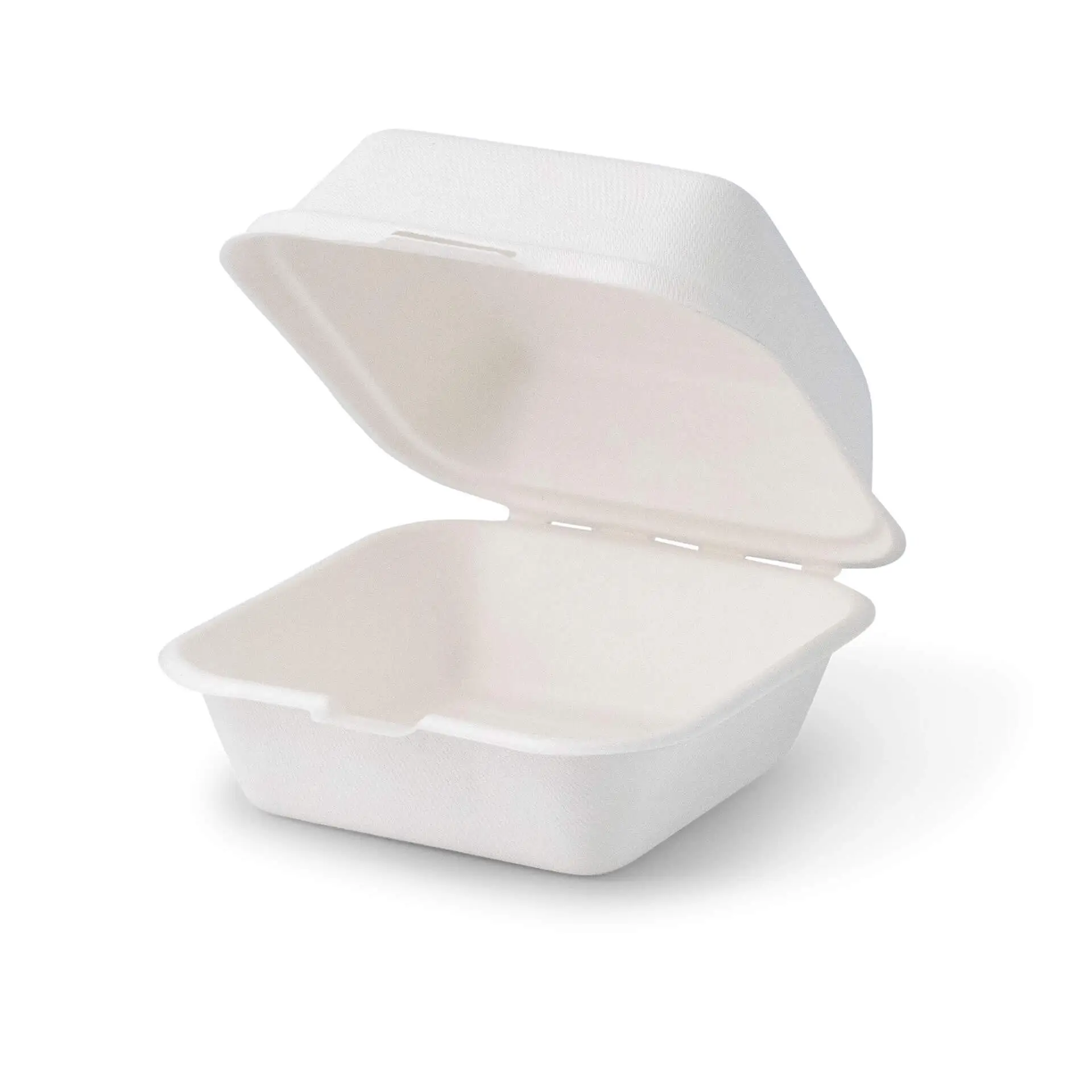Burgerboxen van suikerriet, 15 x 15 x 8 cm, vierkant Burgerboxen van suikerriet, 15 x 15 x 8 cm, vierkant
