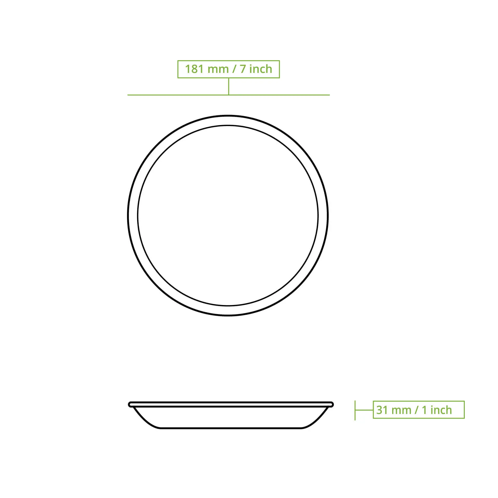 Palmblad bord "Palmware®" Ø 18 cm, diep, rond Palmblad bord "Palmware®" Ø 18 cm, diep, rond