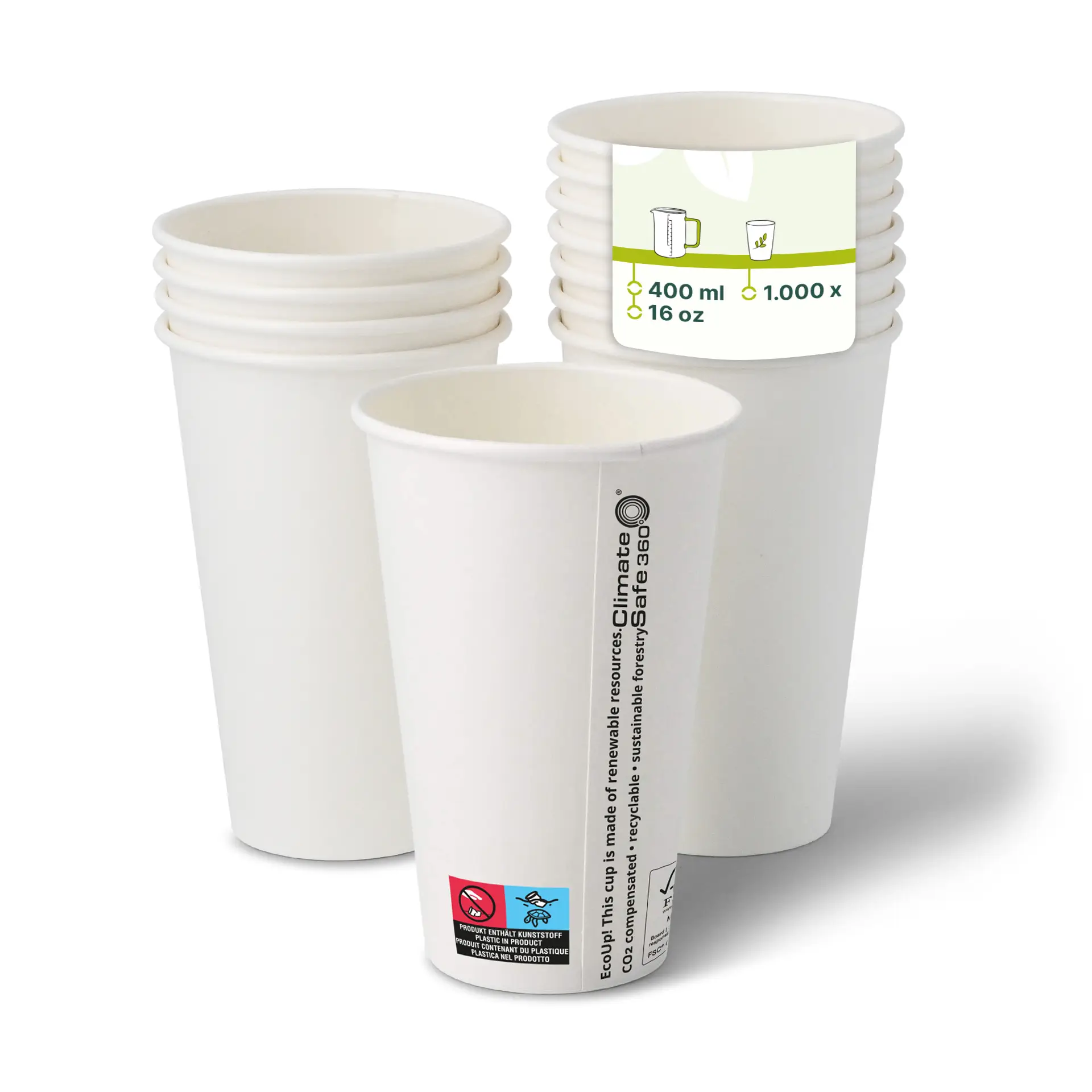 Kartonnen bekers (gecoat) 400 ml / 16 oz, Ø 90 mm, wit con10018-01-0-pappbecher-beschichtet-400-ml-16-oz-90-mm-weiss